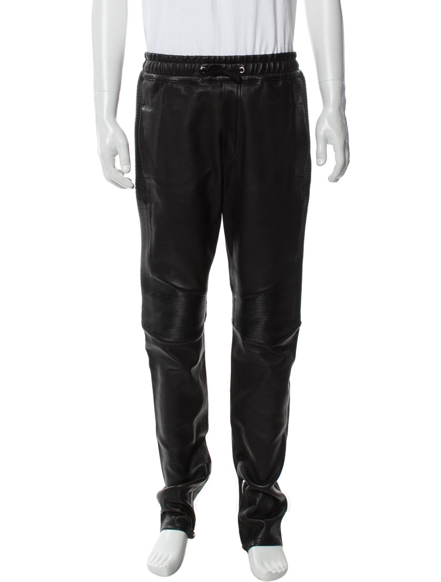 Balmain Lambskin Moto Pants