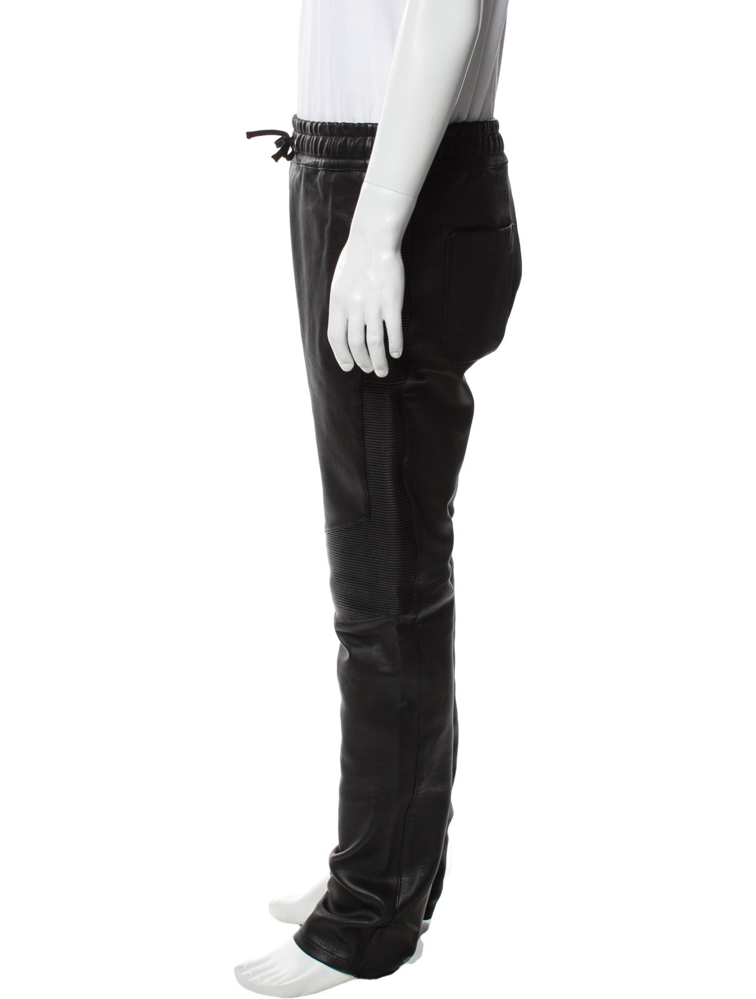 Balmain Lambskin Moto Pants