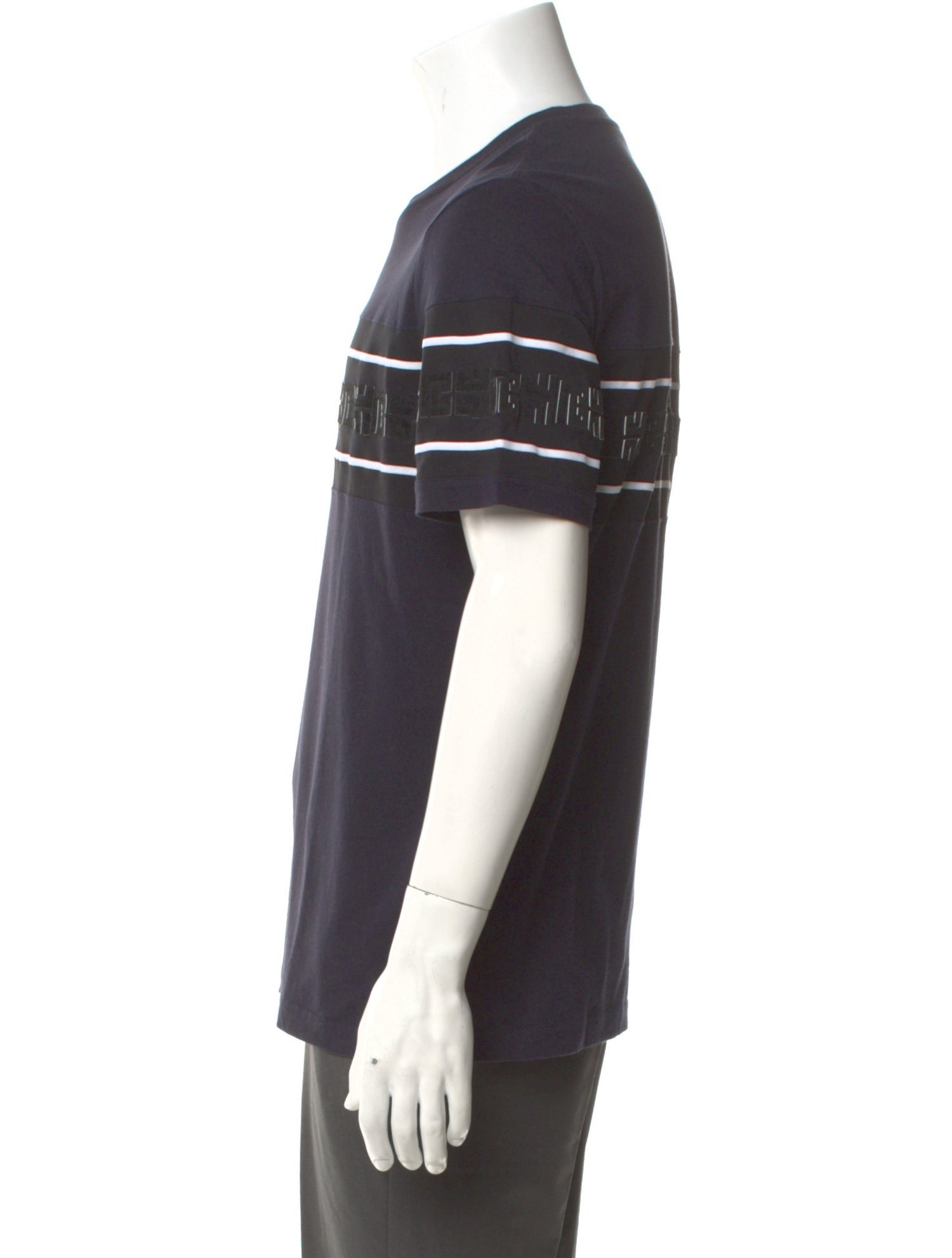 Balmain Striped Crew Neck T-Shirt