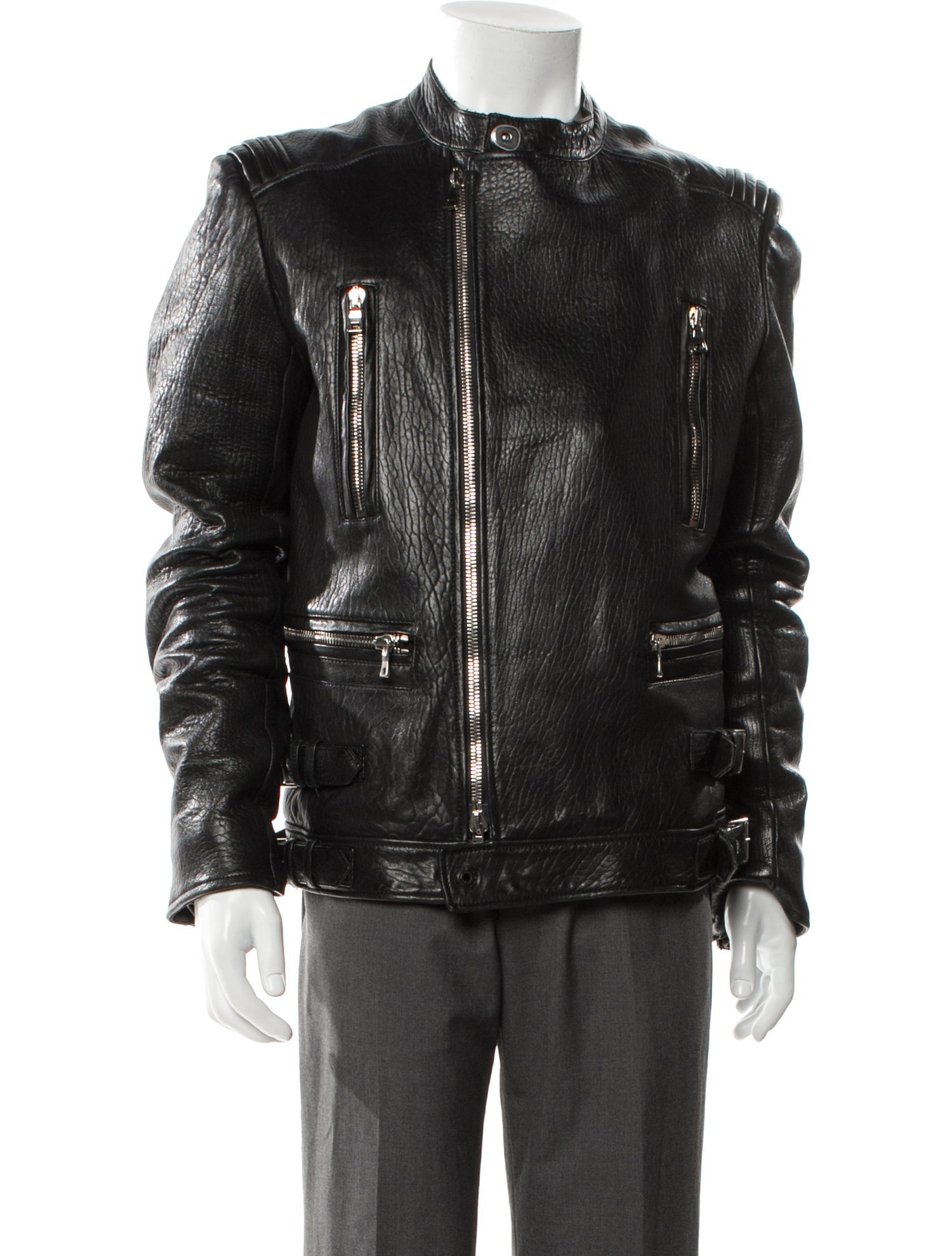 Balmain Lambskin Moto Jacket