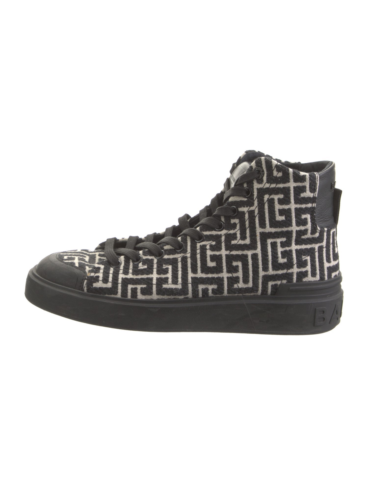 Balmain Leather Printed Sneakers
