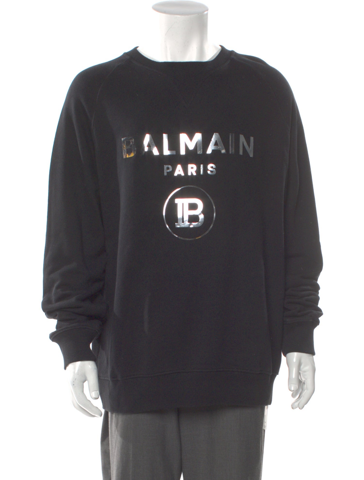 Balmain Graphic Print Crew Neck Sweatshirt
