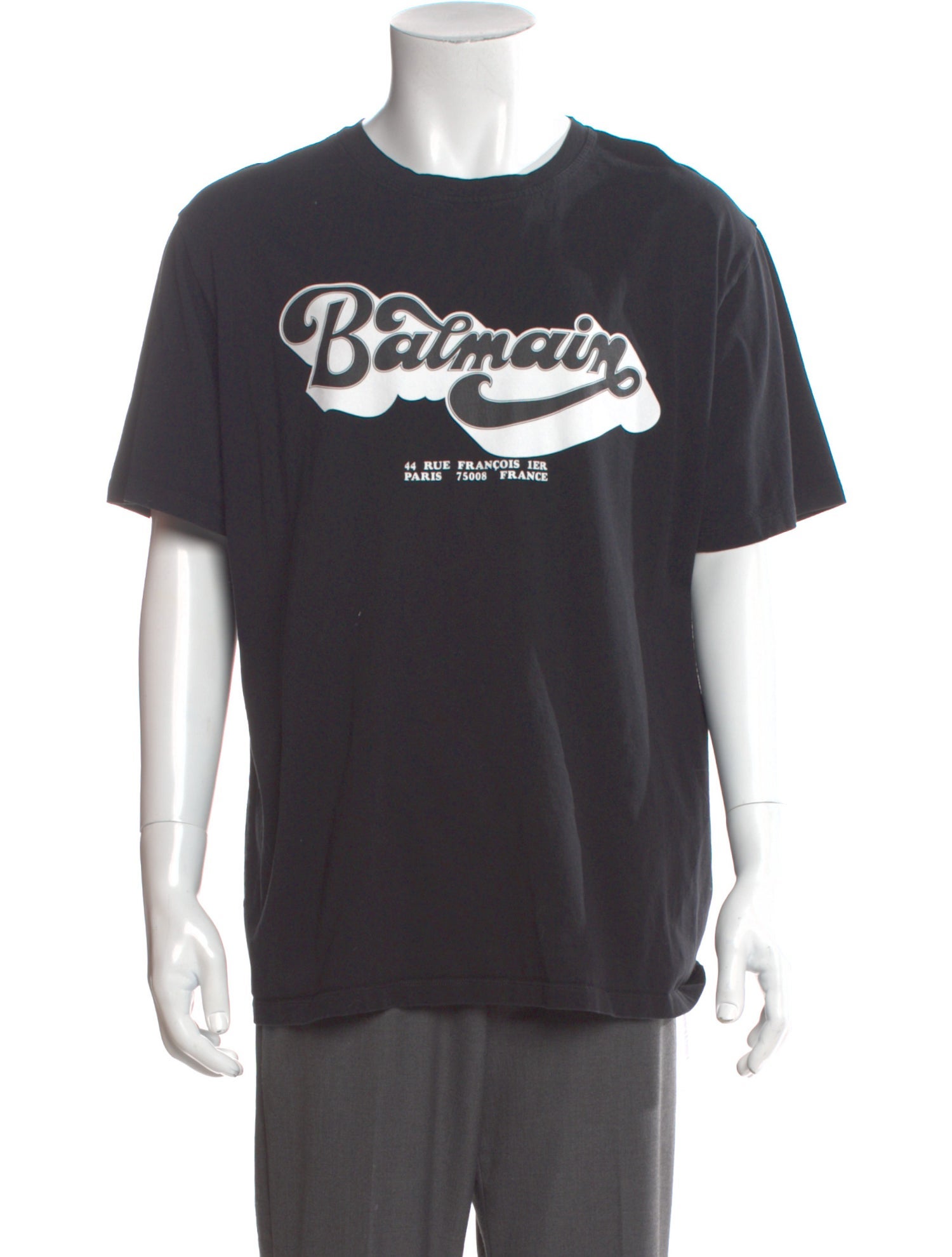 Balmain Graphic Print Crew Neck T-Shirt