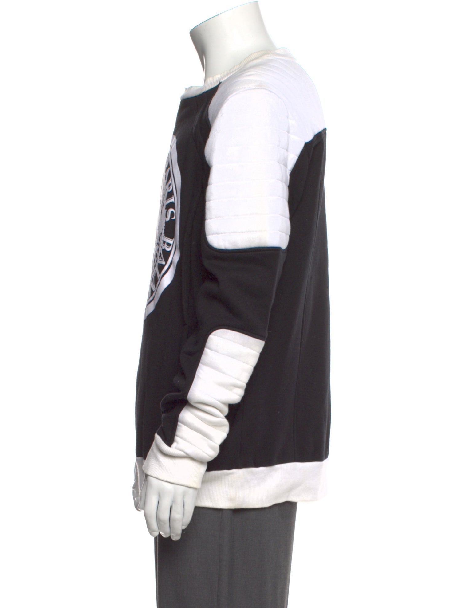 Balmain Graphic Print Crew Neck Pullover