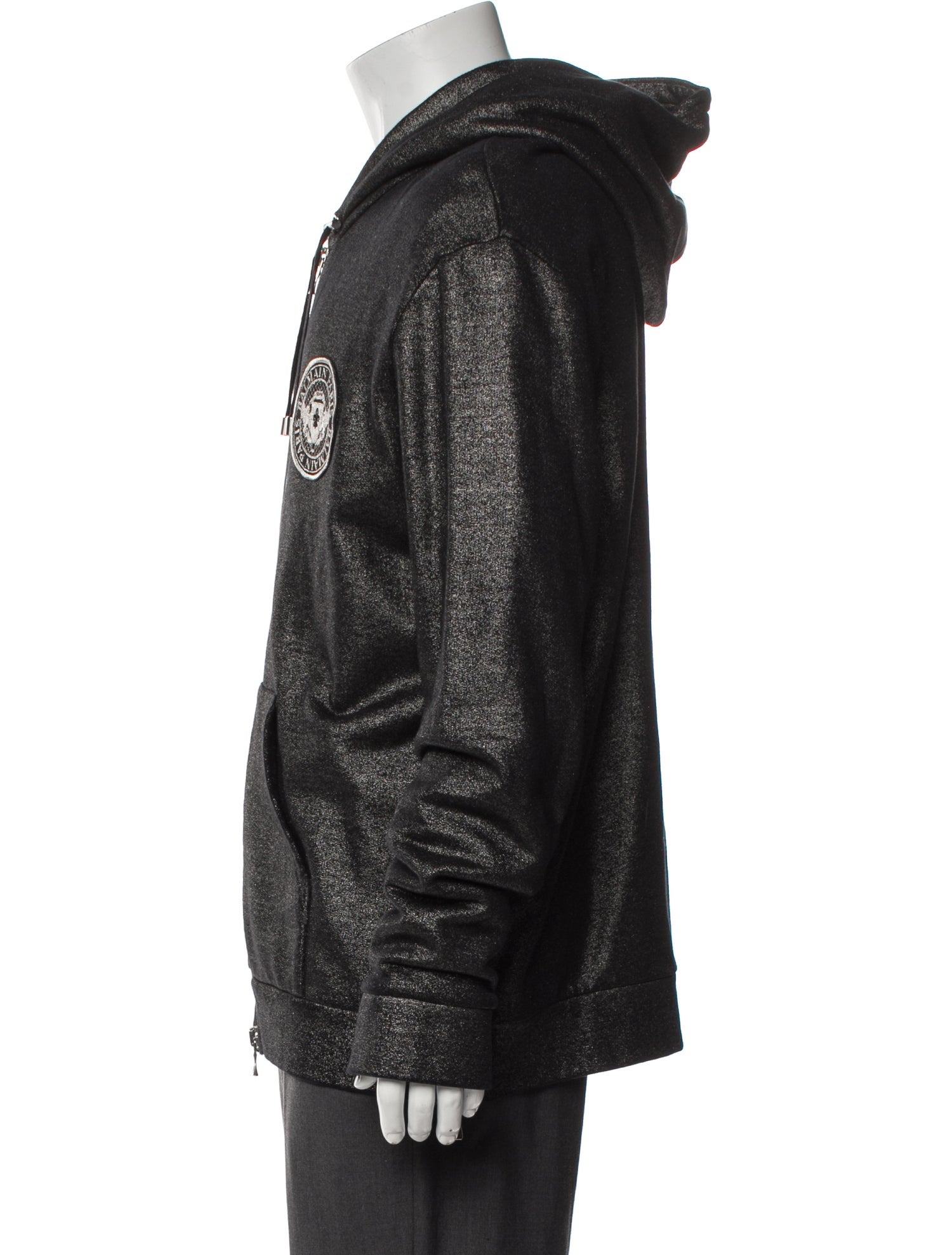 Balmain V-Neck Long Sleeve Hoodie