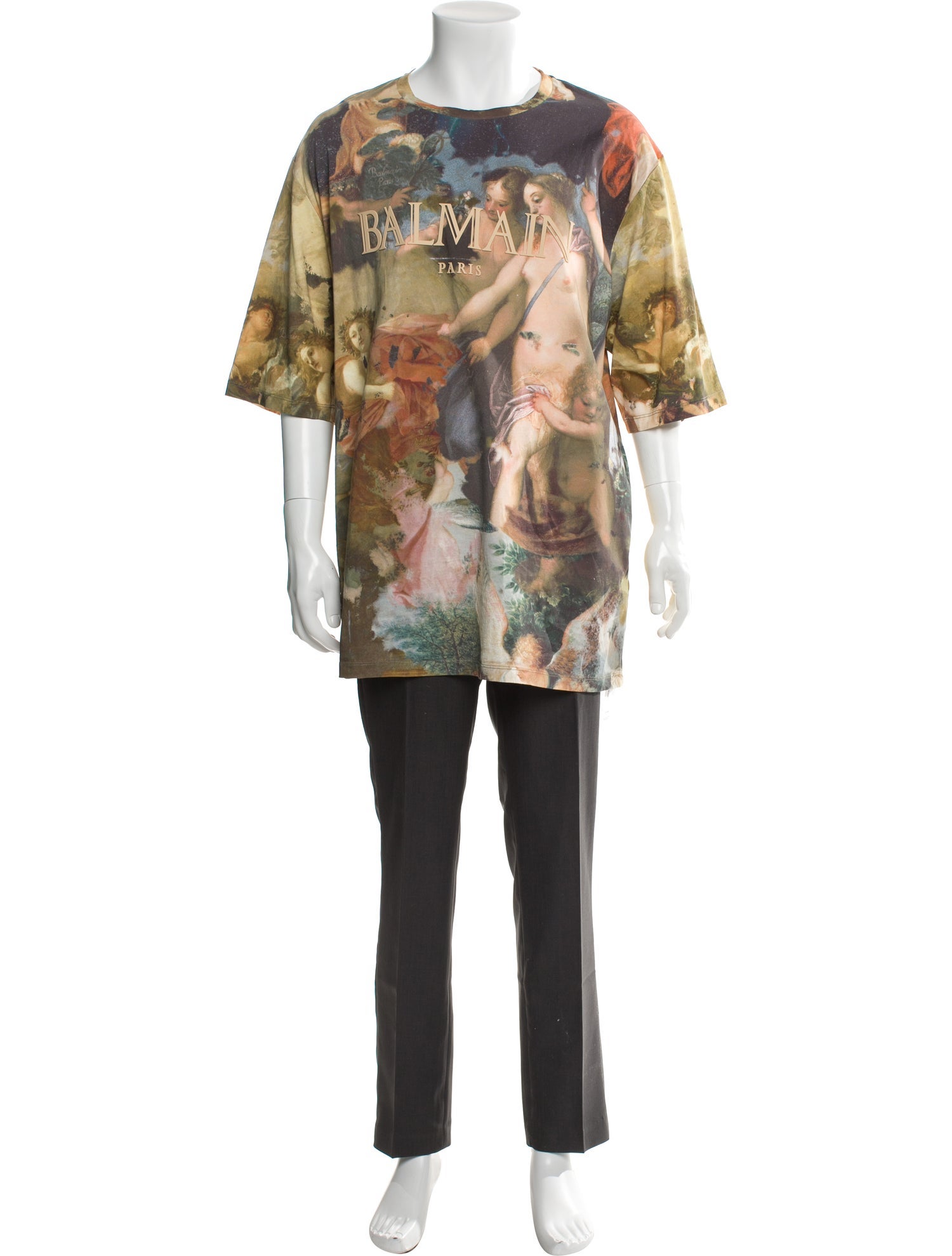 Balmain Printed Crew Neck T-Shirt