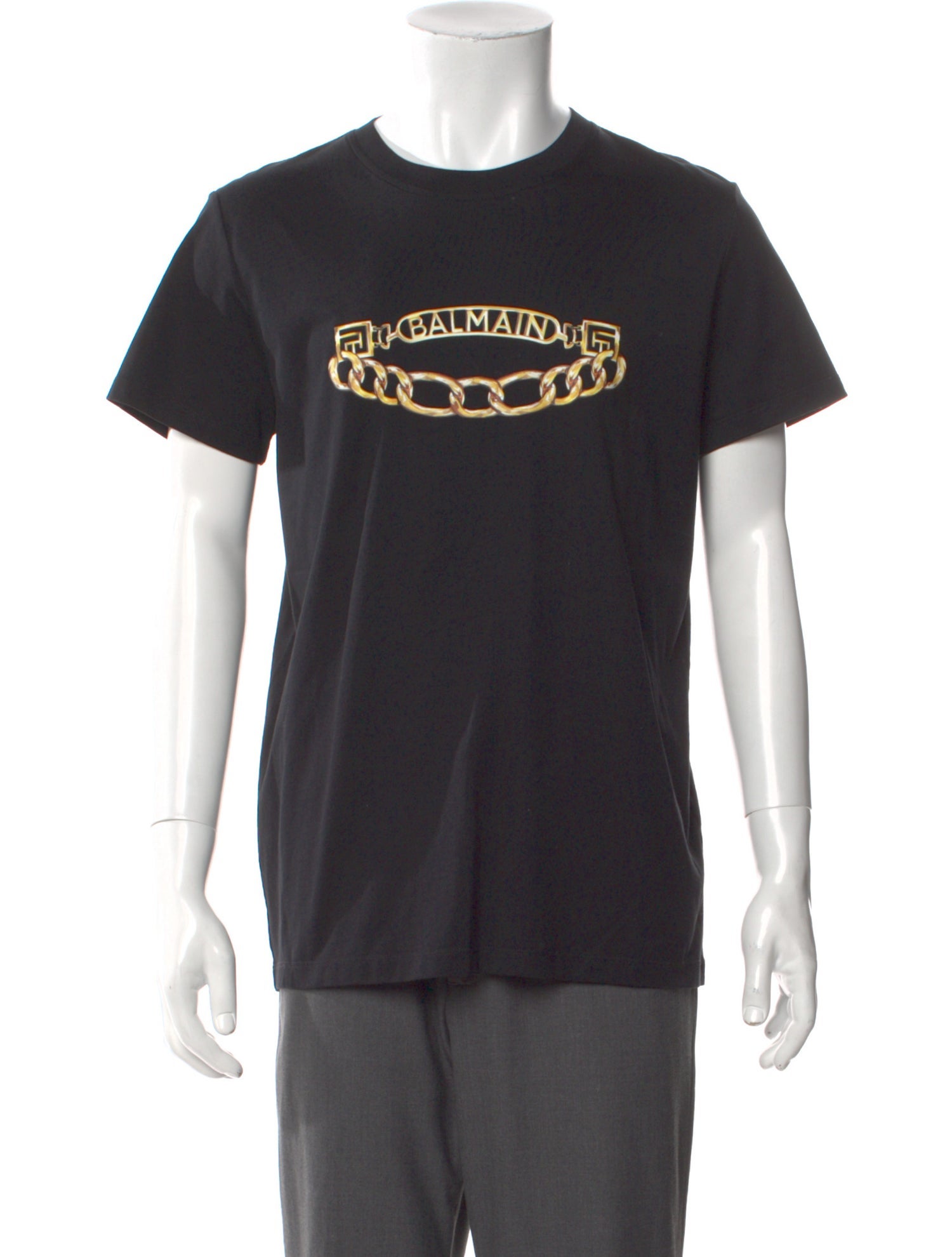 Balmain Graphic Print Crew Neck T-Shirt w/ Tags