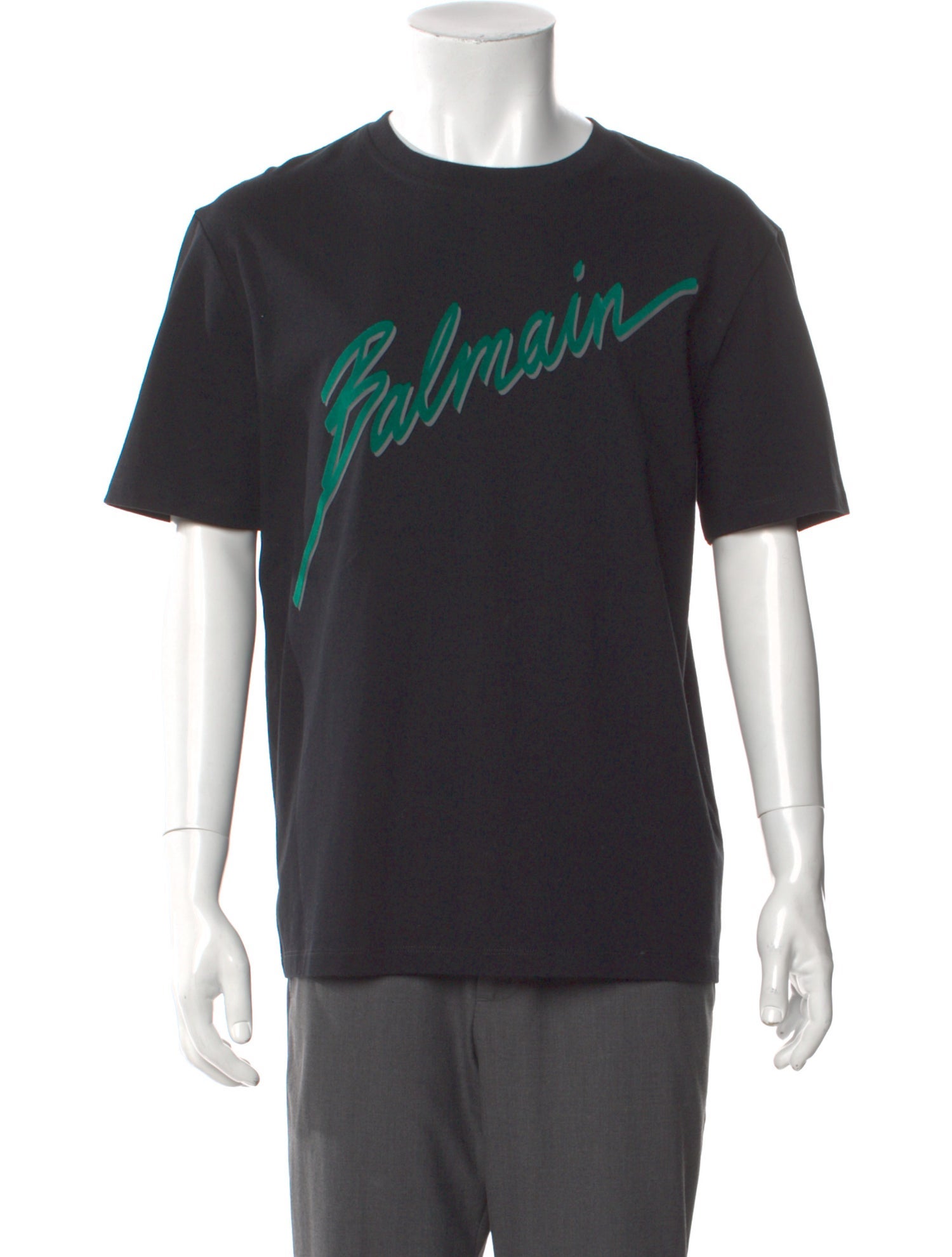Balmain Graphic Print Crew Neck T-Shirt w/ Tags