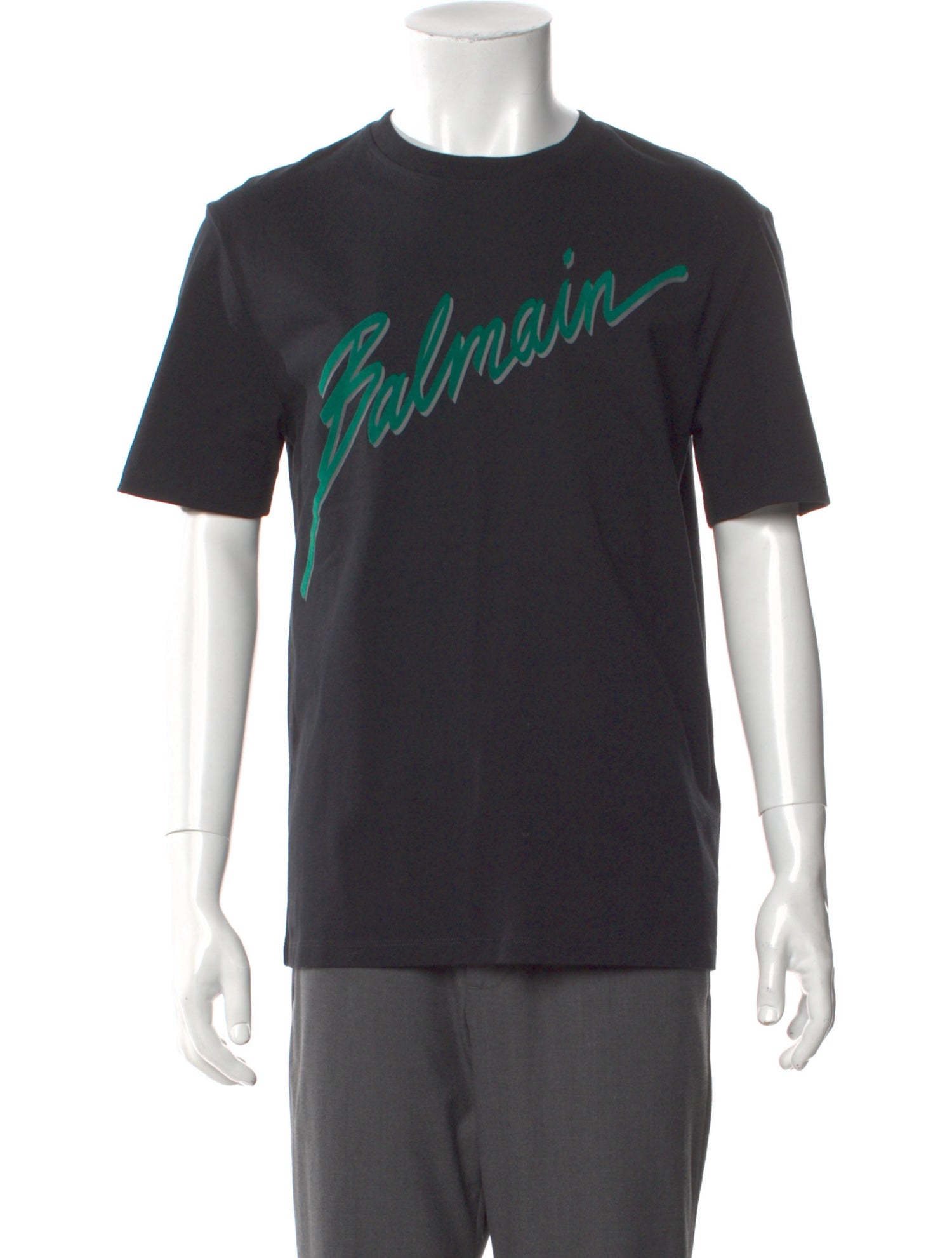 Balmain Graphic Print Crew Neck T-Shirt w/ Tags