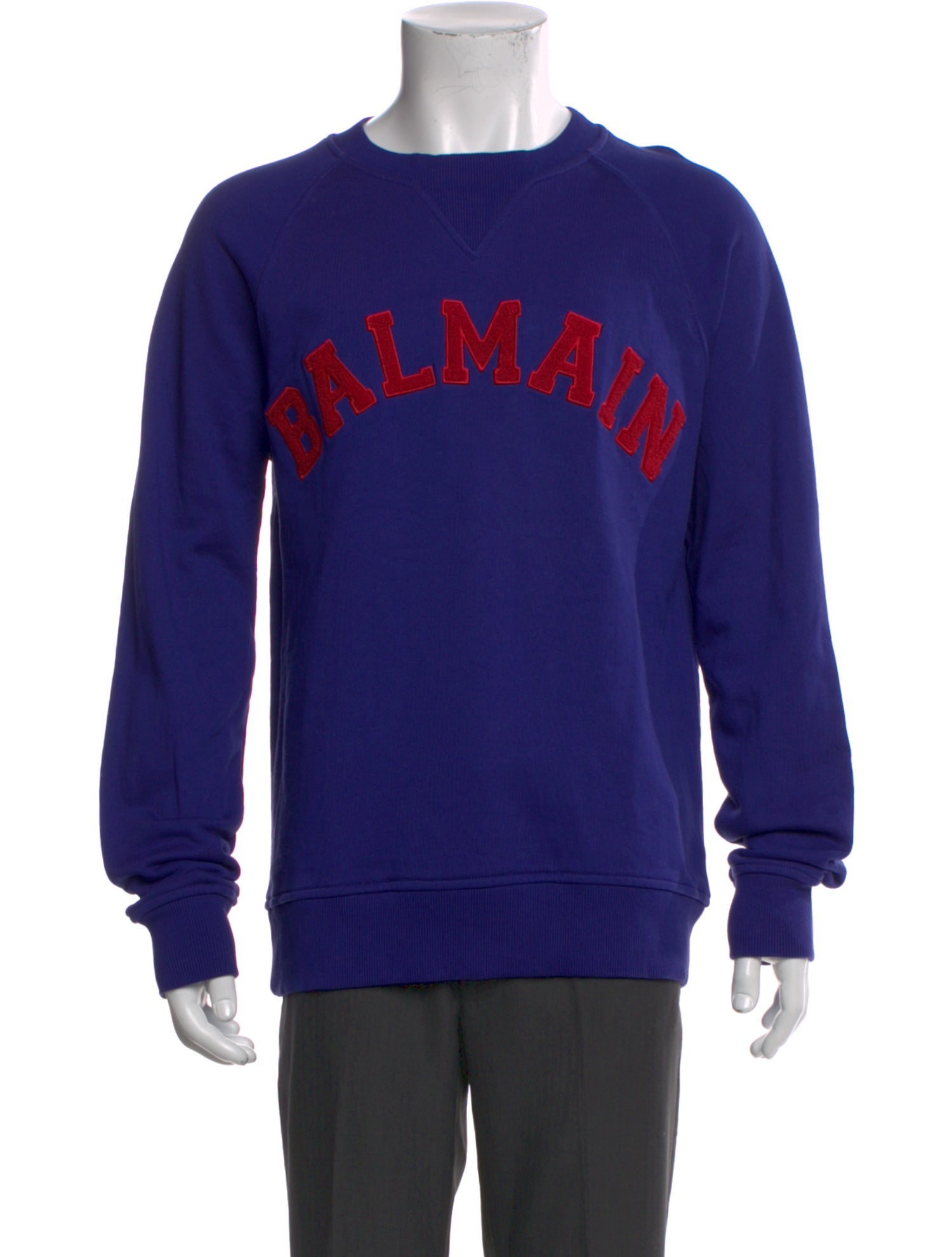 Balmain Graphic Print Crew Neck Pullover