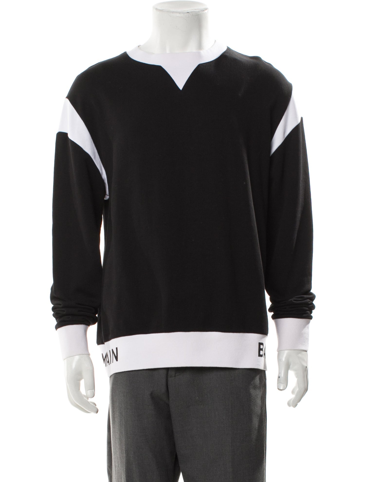 Balmain Colorblock Pattern Crew Neck Sweatshirt w/ Tags