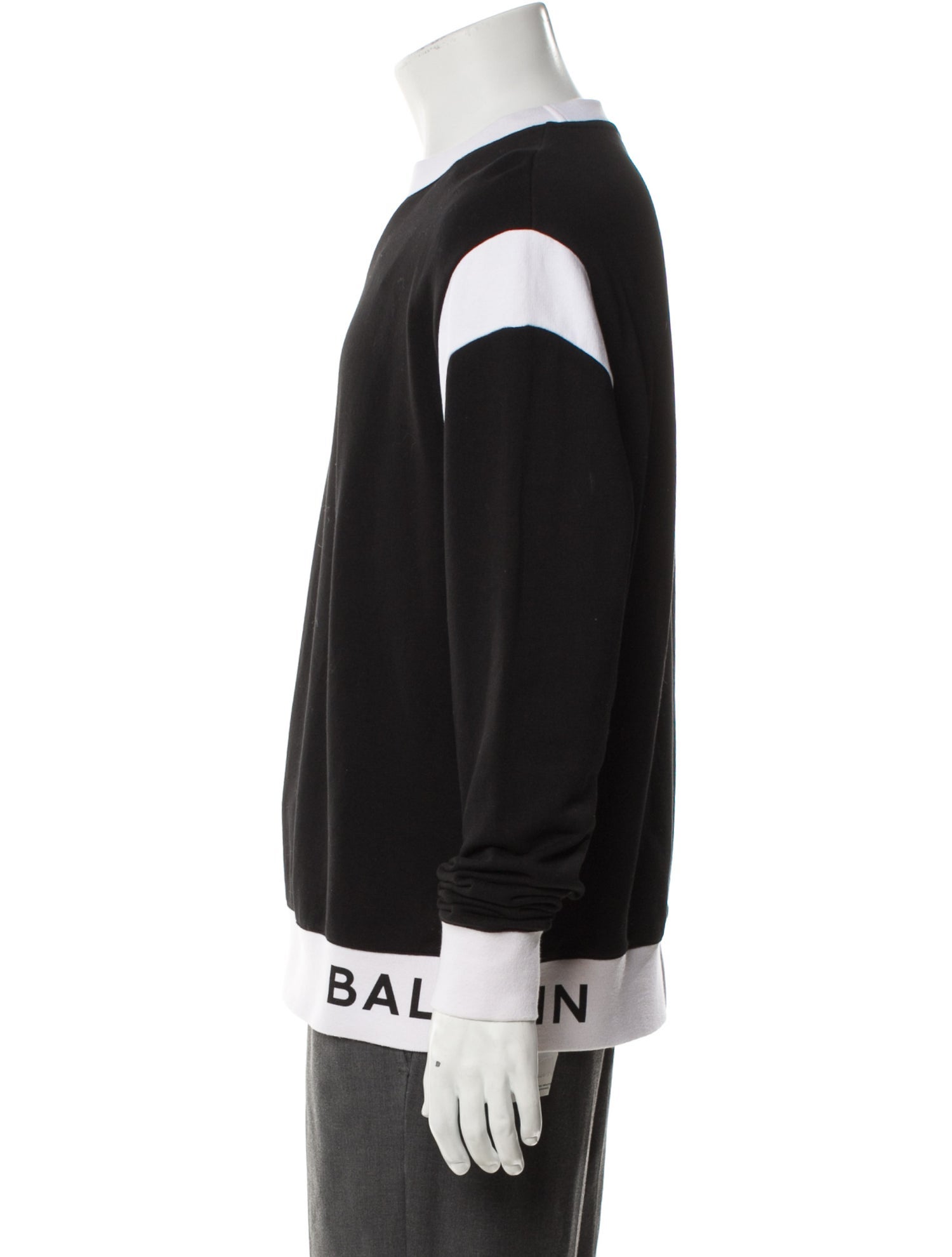 Balmain Colorblock Pattern Crew Neck Sweatshirt w/ Tags