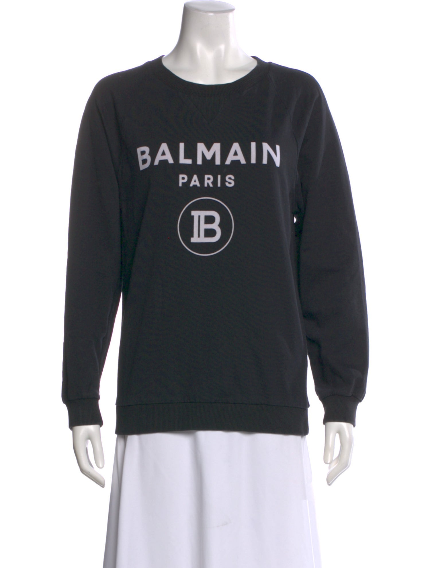Balmain Graphic Print Crew Neck Sweatshirt