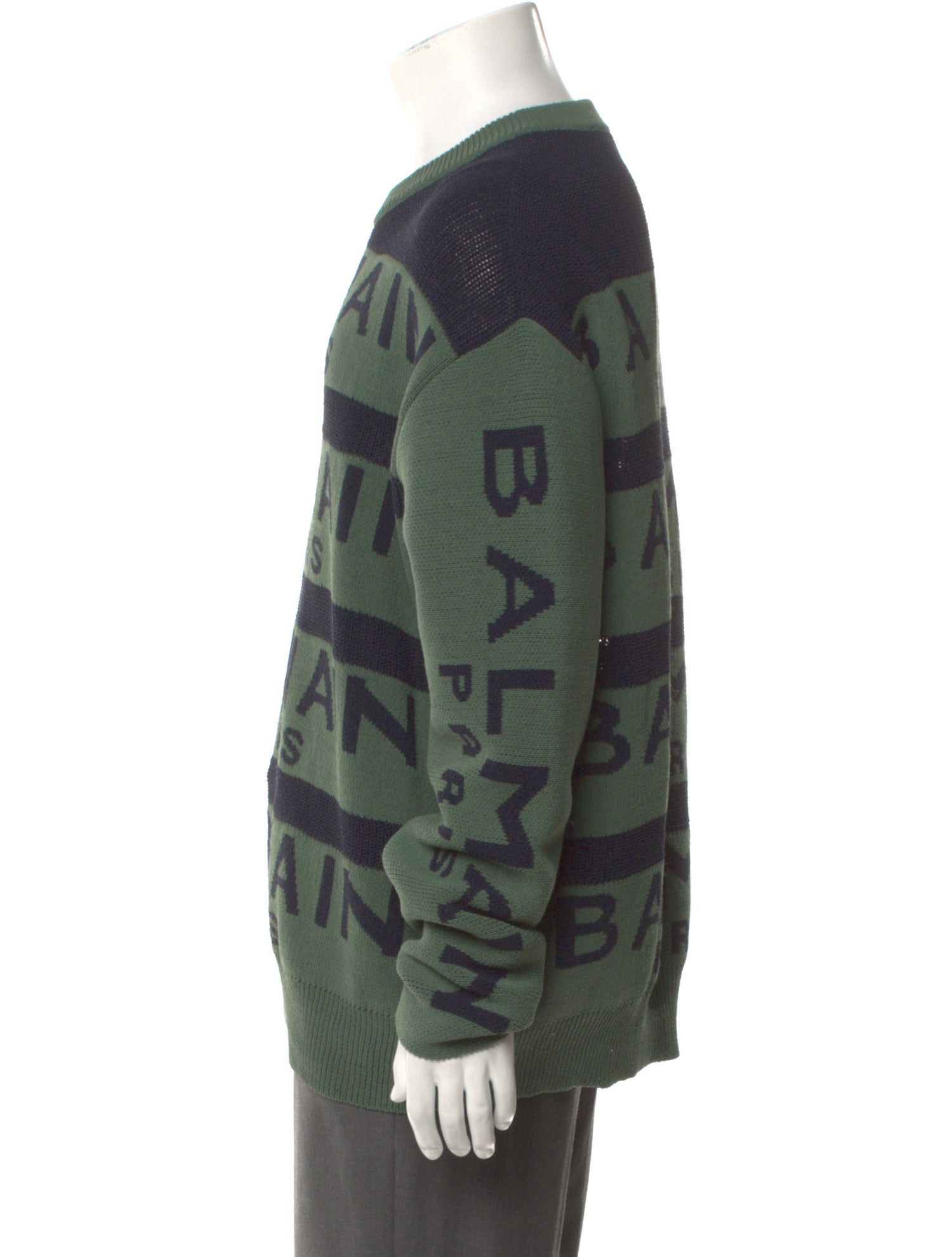 Balmain Virgin Wool Printed Pullover