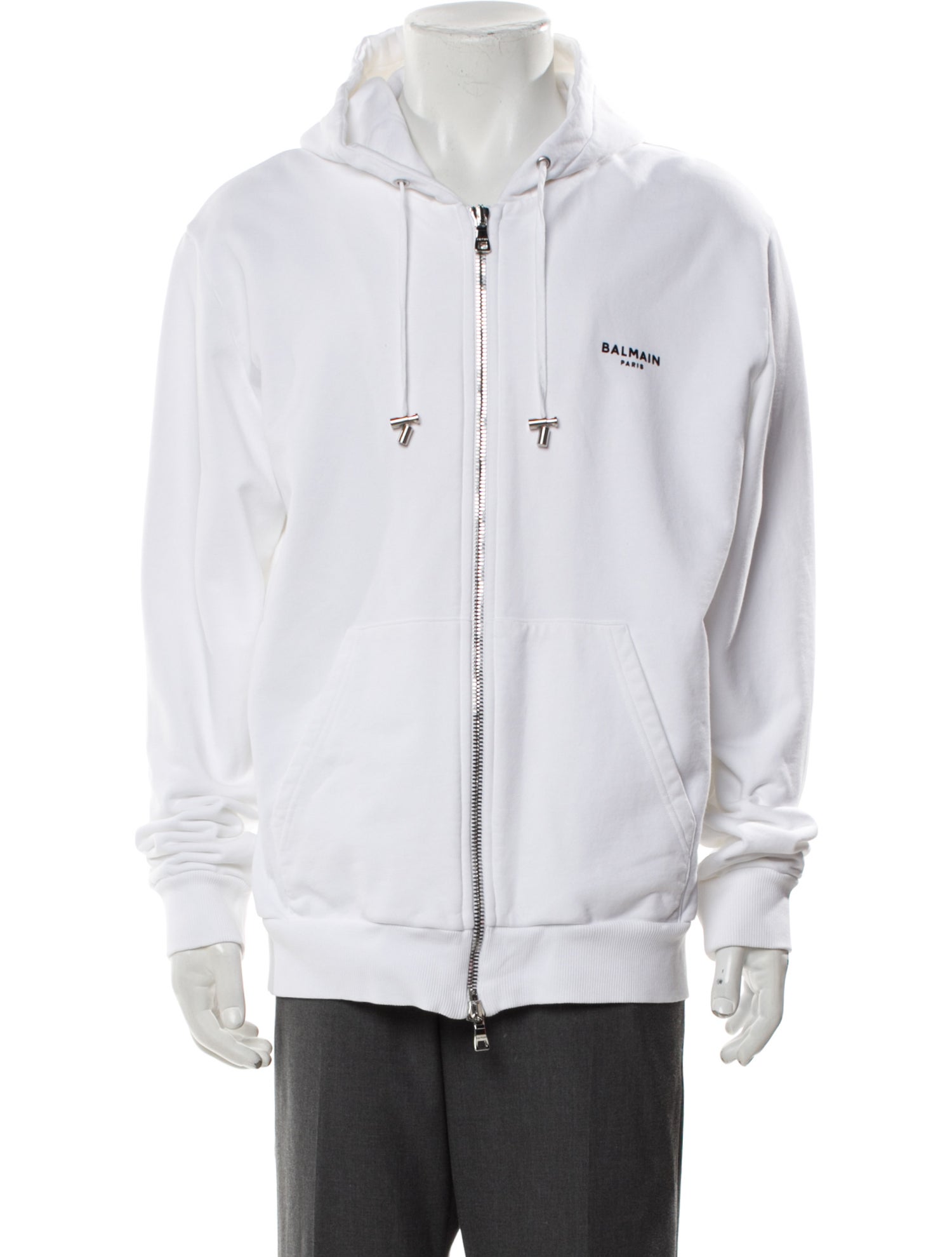 Balmain Graphic Print Crew Neck Hoodie