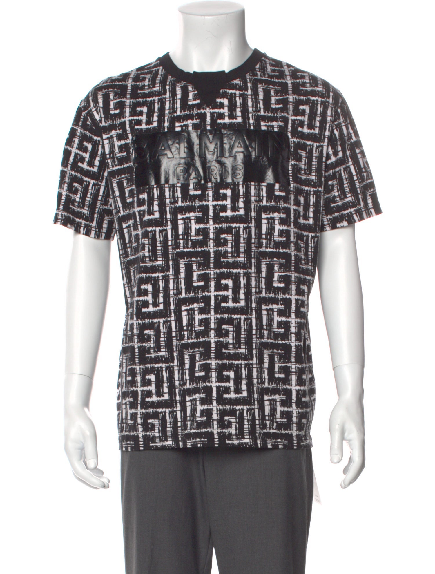 Balmain Printed Crew Neck T-Shirt