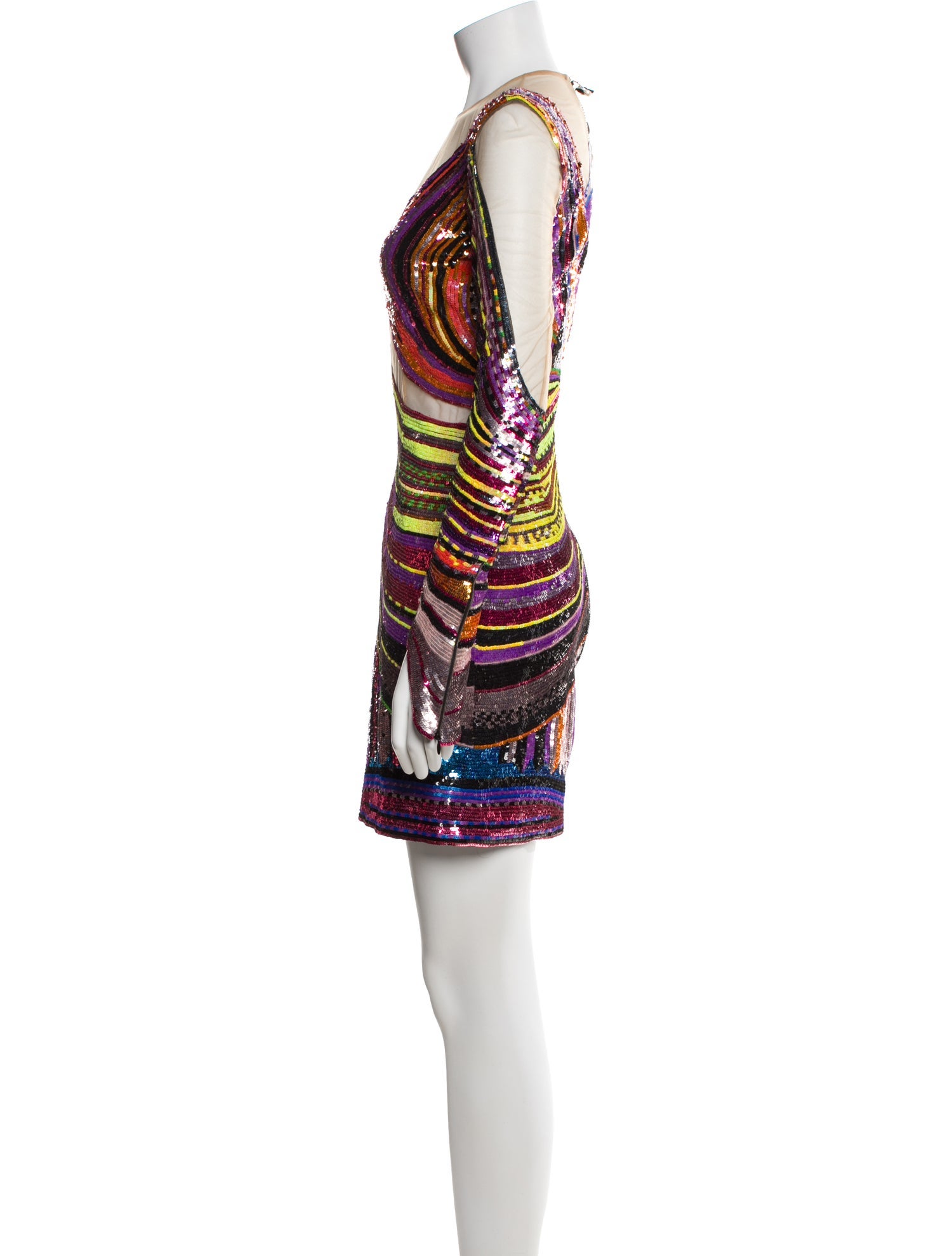 balmain glitter mini dress Sequin Mini Dress w/ Tags