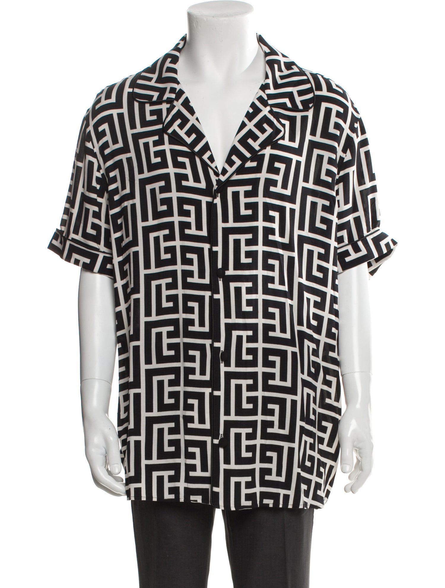 Balmain Printed Short Sleeve Shirt