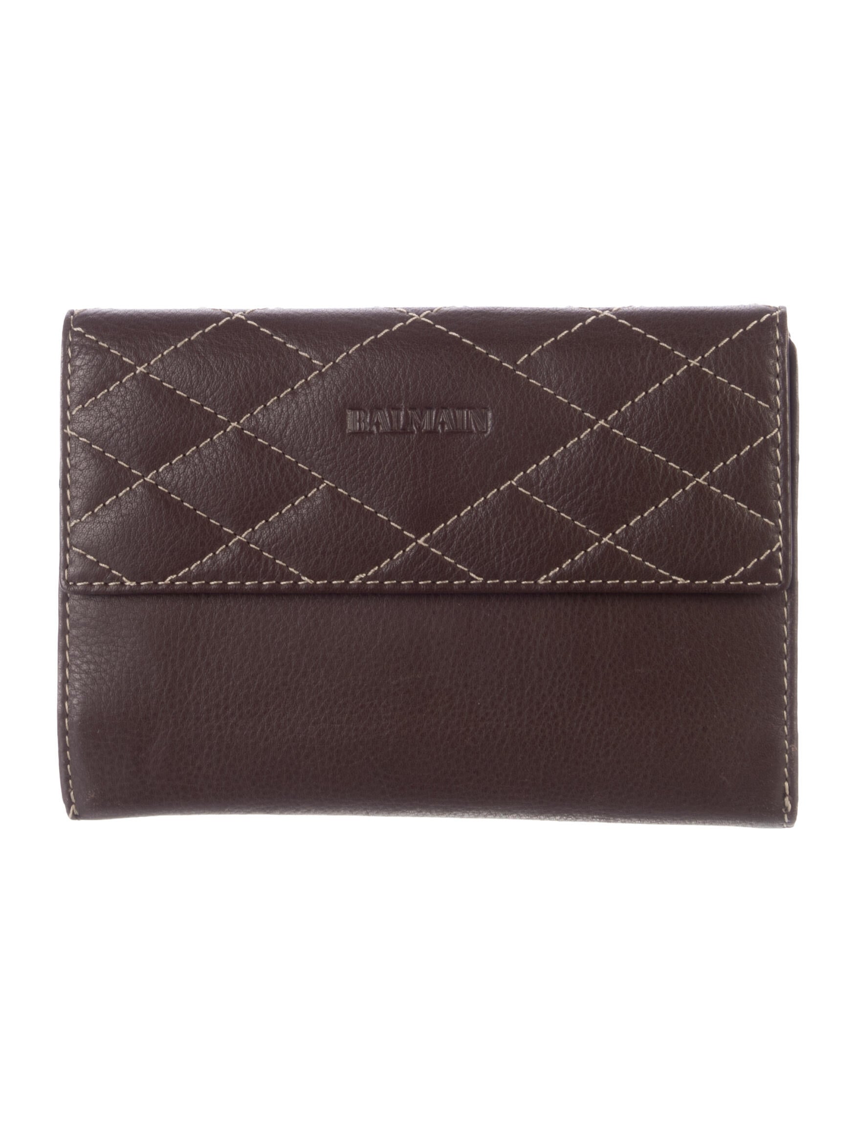 Balmain Leather Compact Wallet