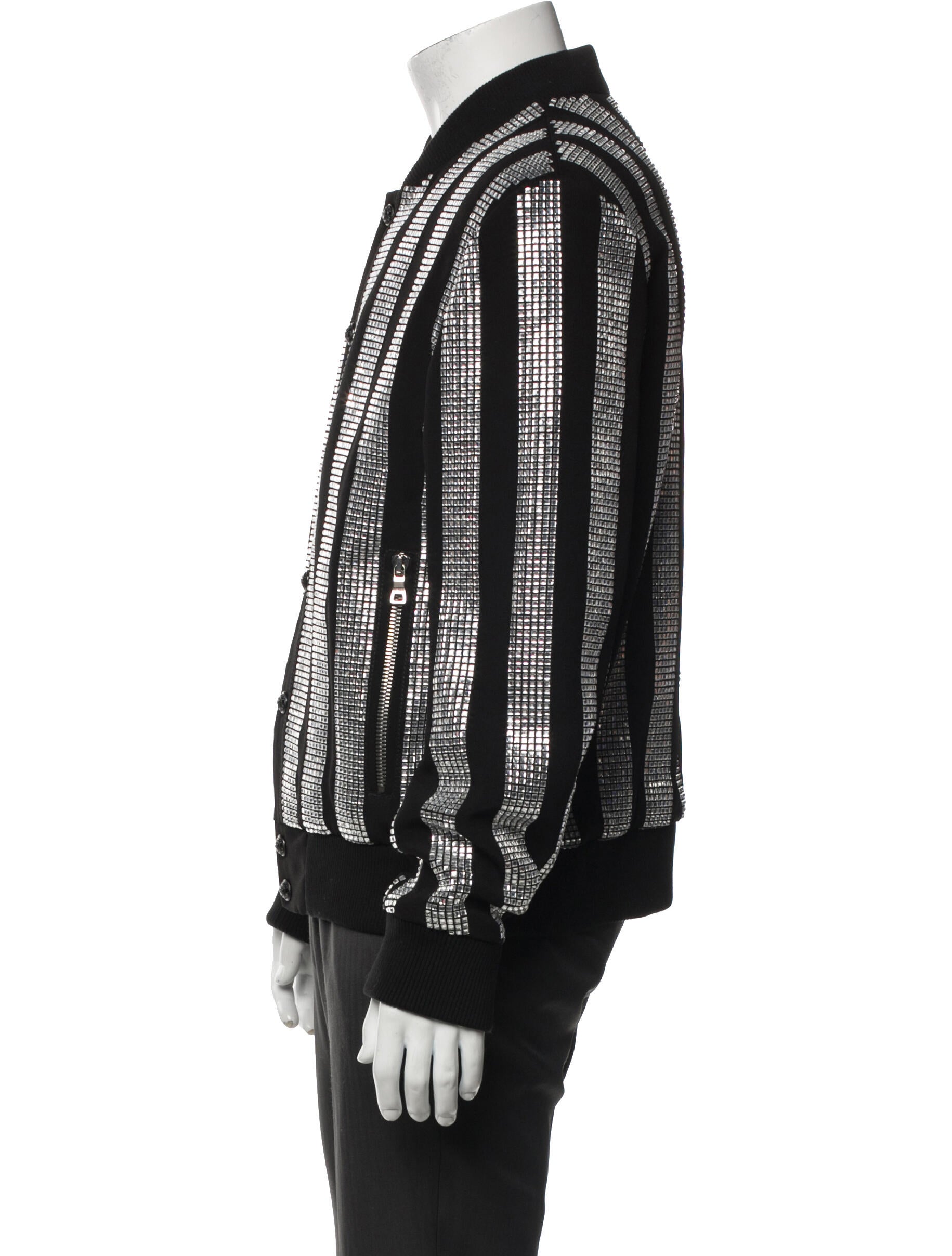 Balmain Plaid Print Bomber Jacket
