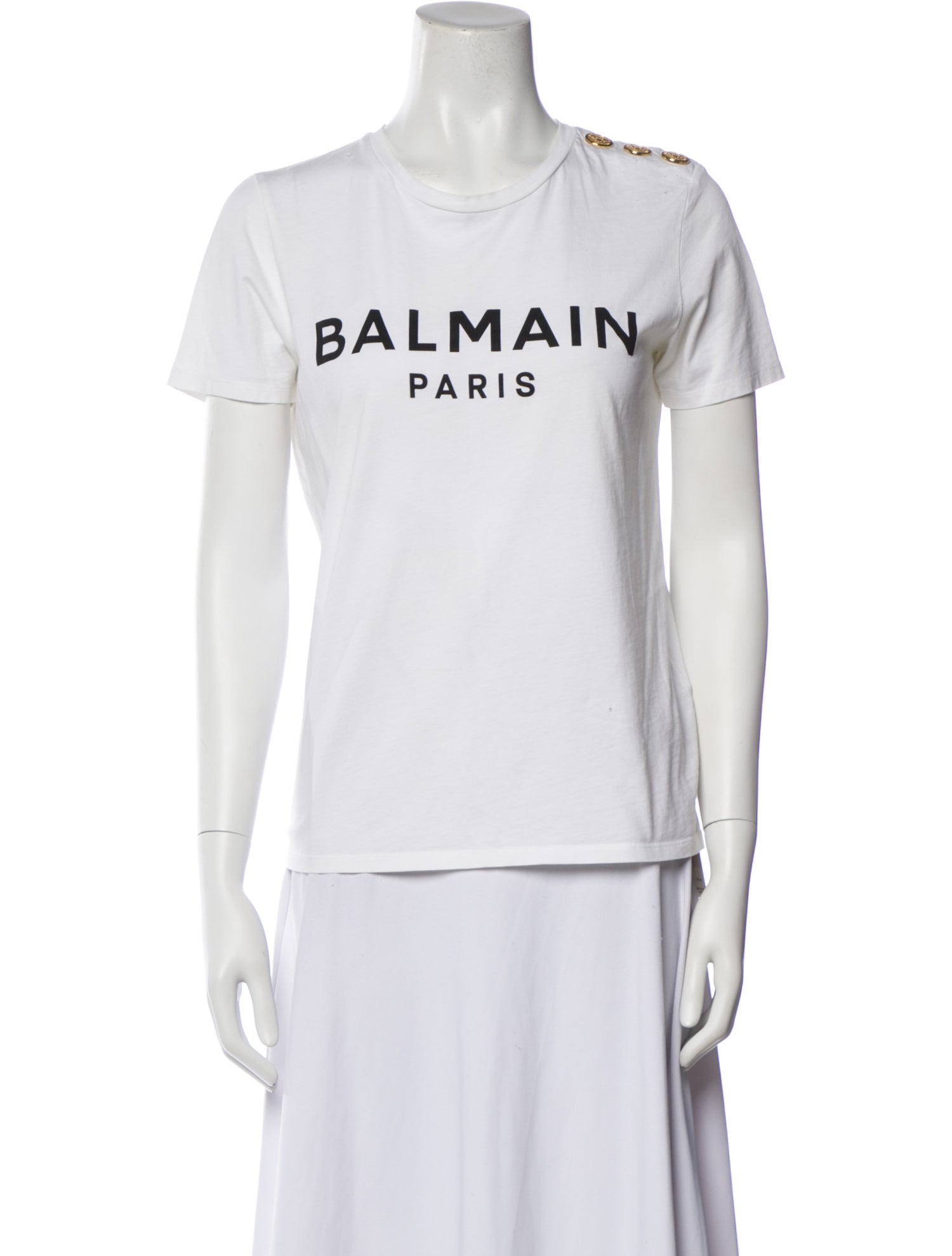 Balmain Graphic Print Crew Neck T-Shirt