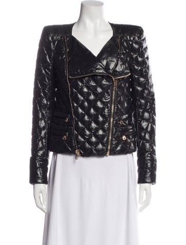 Pre-owned Balmain Biker Jacket In Multi