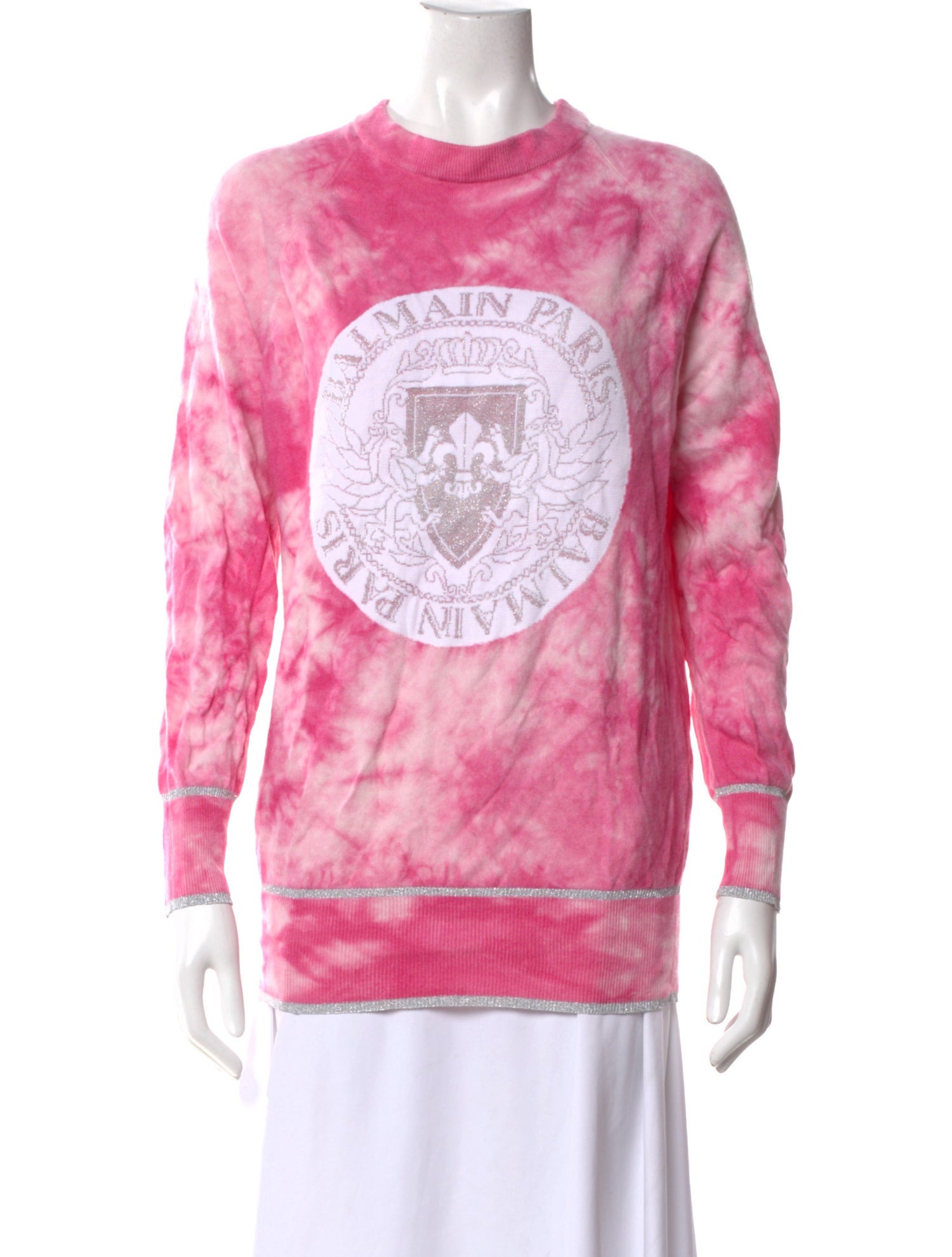 Balmain Tie-Dye Pullover Wool Sweater