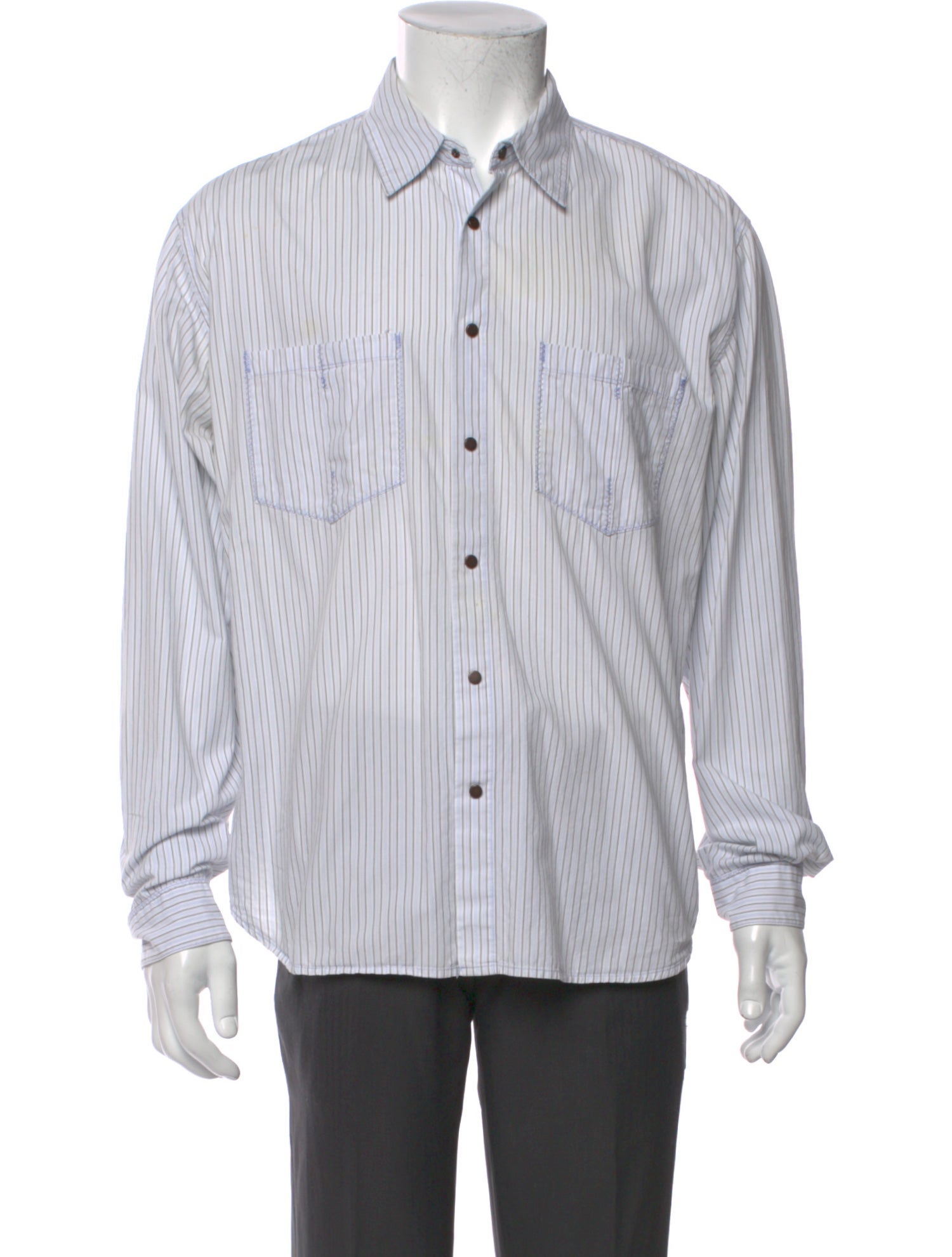 Balmain Striped Long Sleeve Shirt