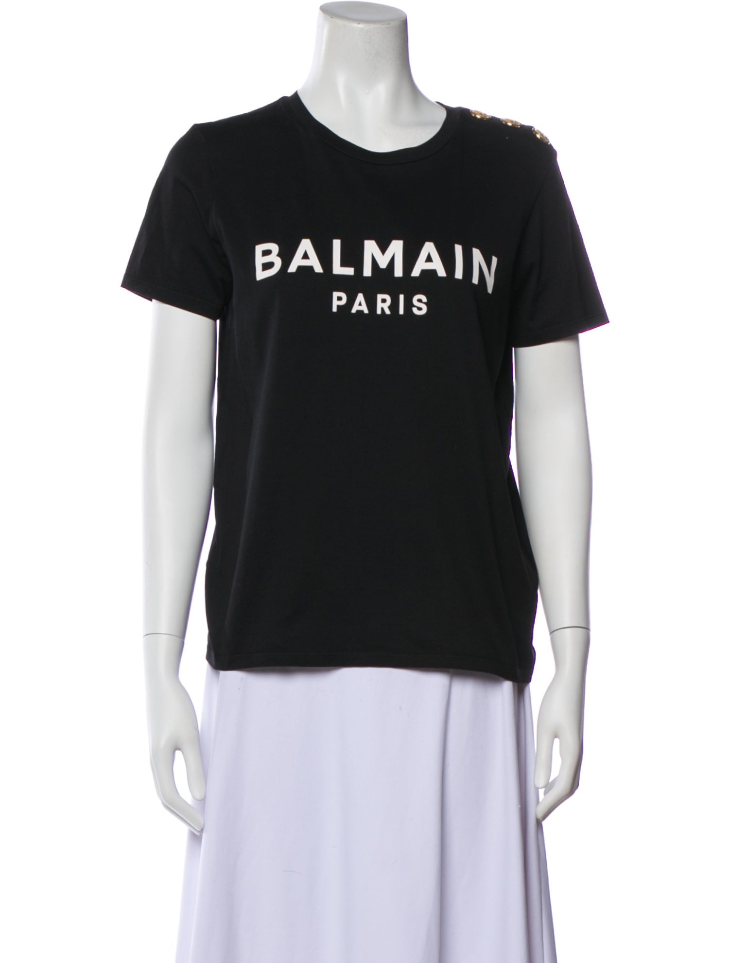 Balmain Graphic Print Crew Neck T-Shirt