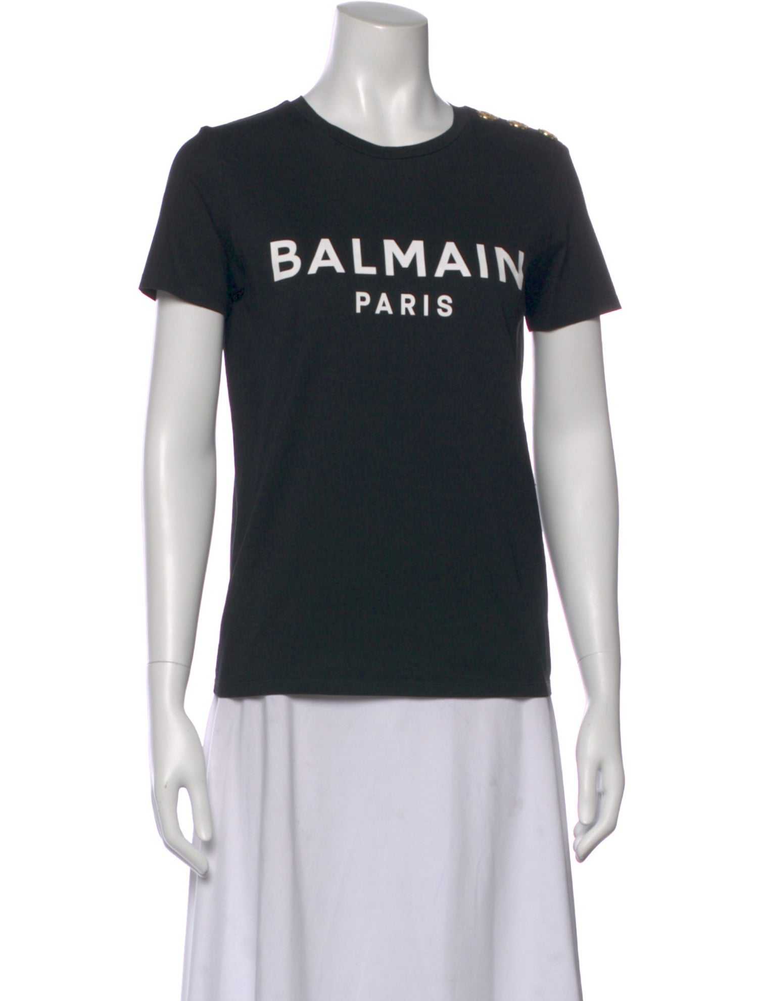 Balmain Graphic Print Crew Neck T-Shirt
