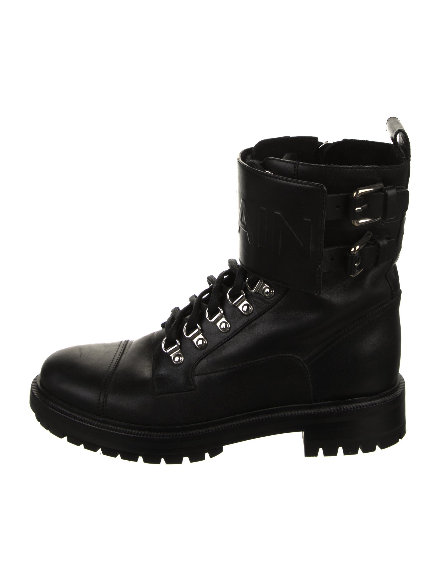 Balmain Leather Hiking Boots