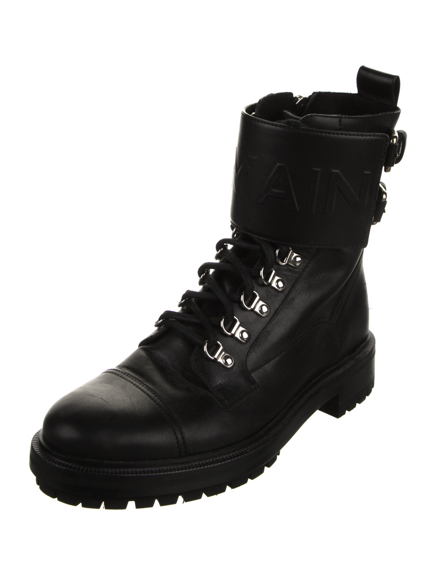 Balmain Leather Hiking Boots