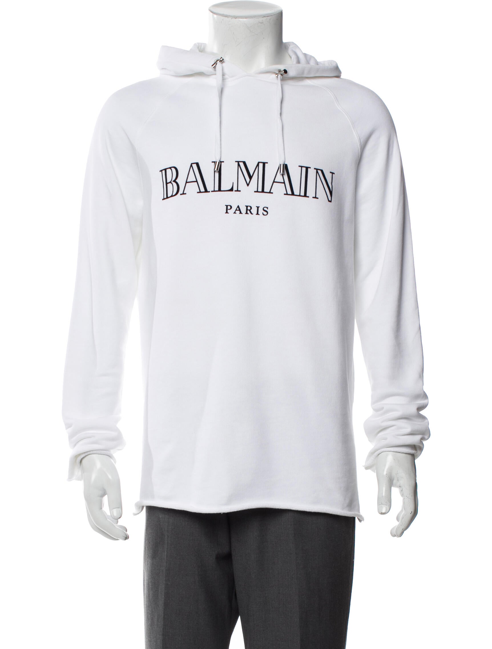 Balmain Graphic Print Crew Neck Hoodie