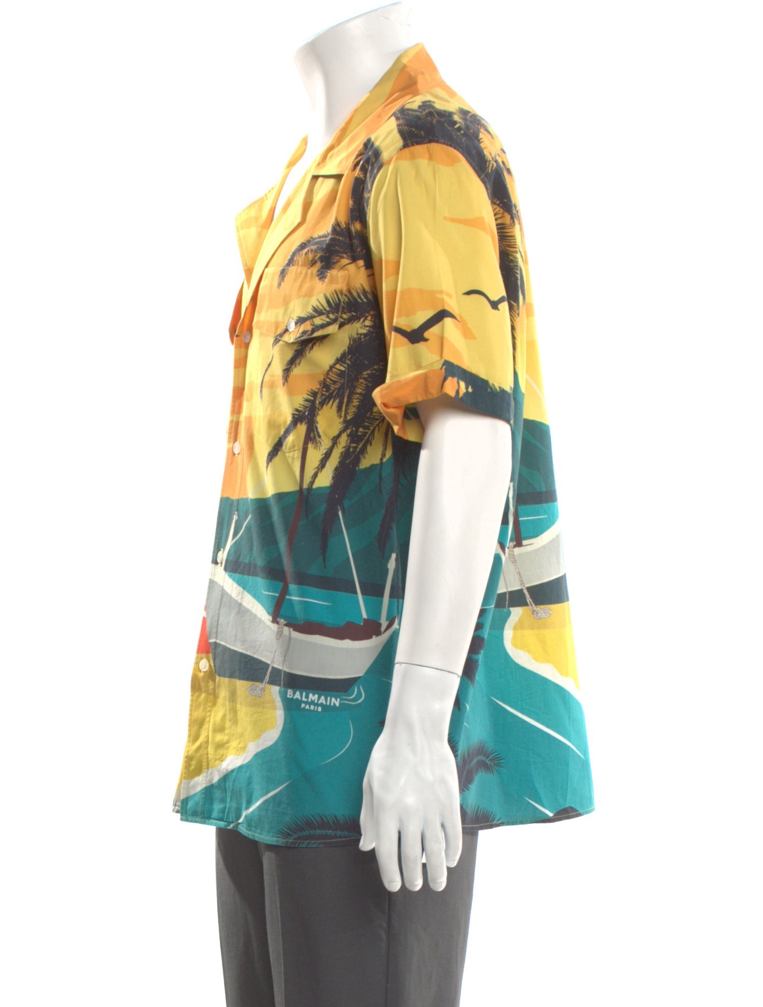 Balmain Printed Short Sleeve Shirt