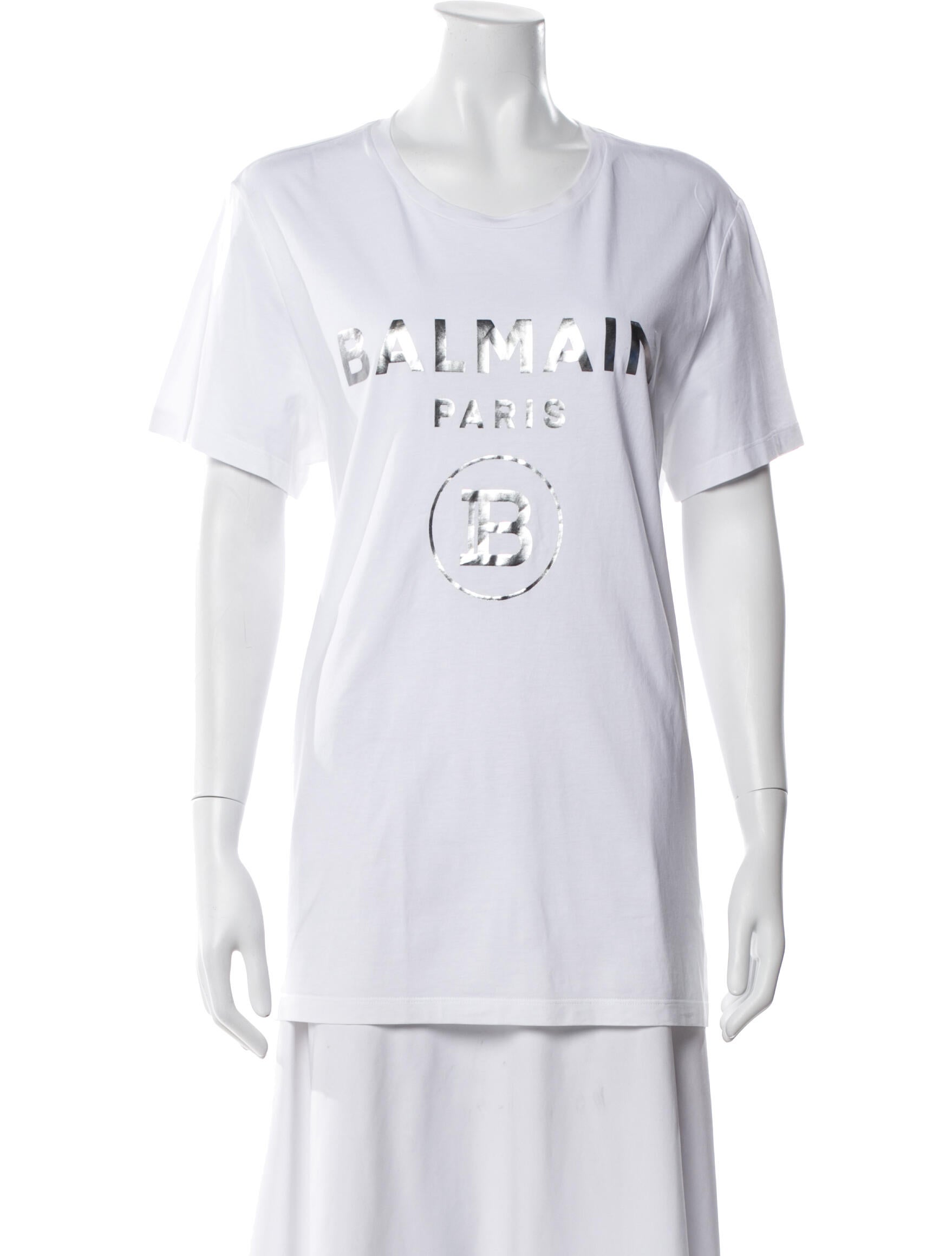 Balmain Graphic Print Crew Neck T-Shirt