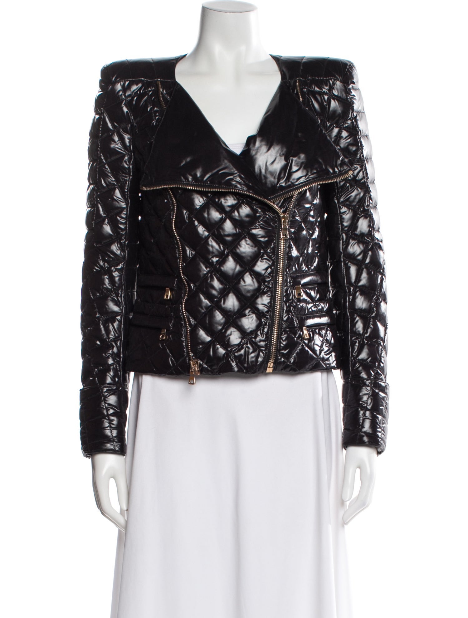 Balmain Printed Biker Jacket