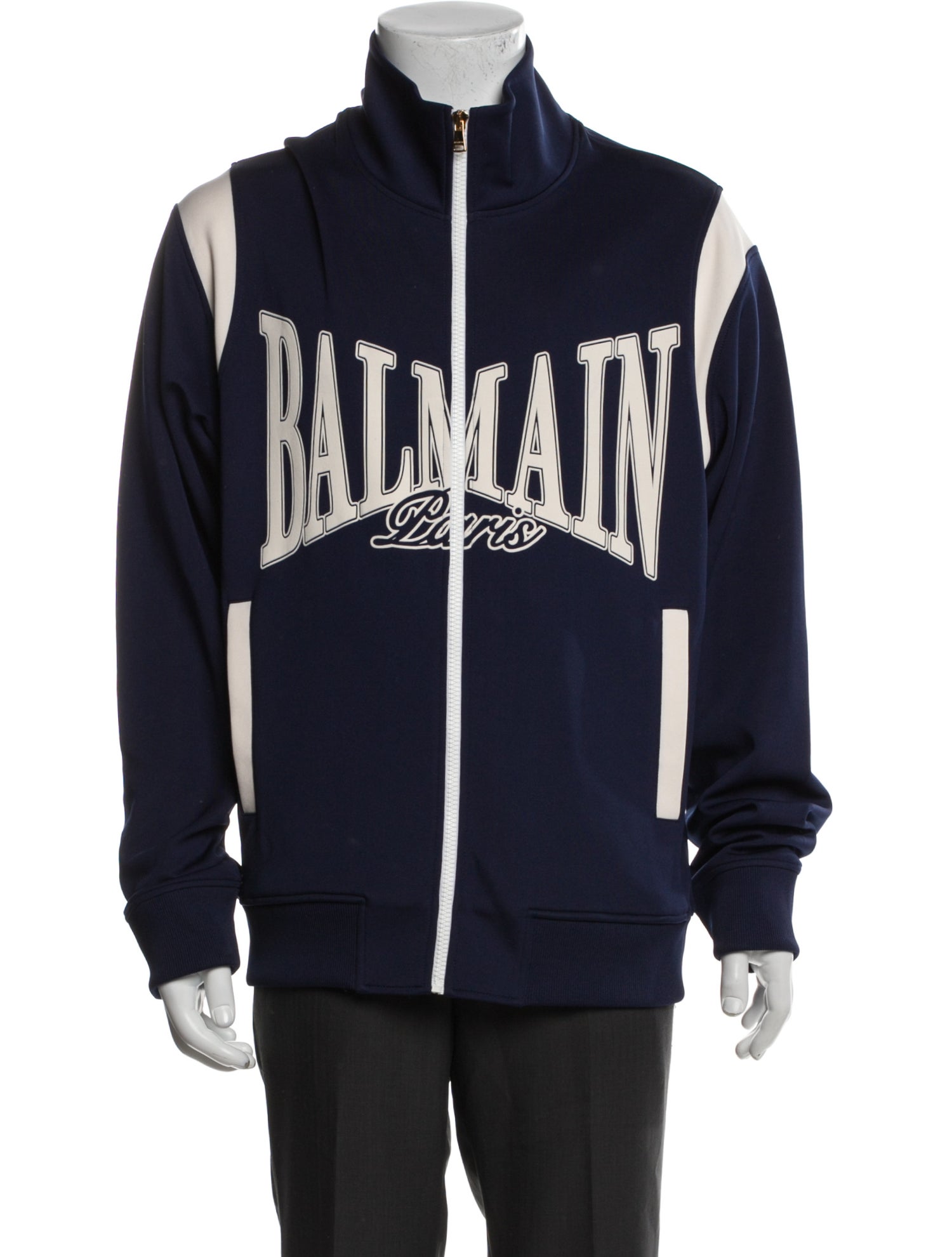 Balmain Graphic Print Windbreaker w/ Tags
