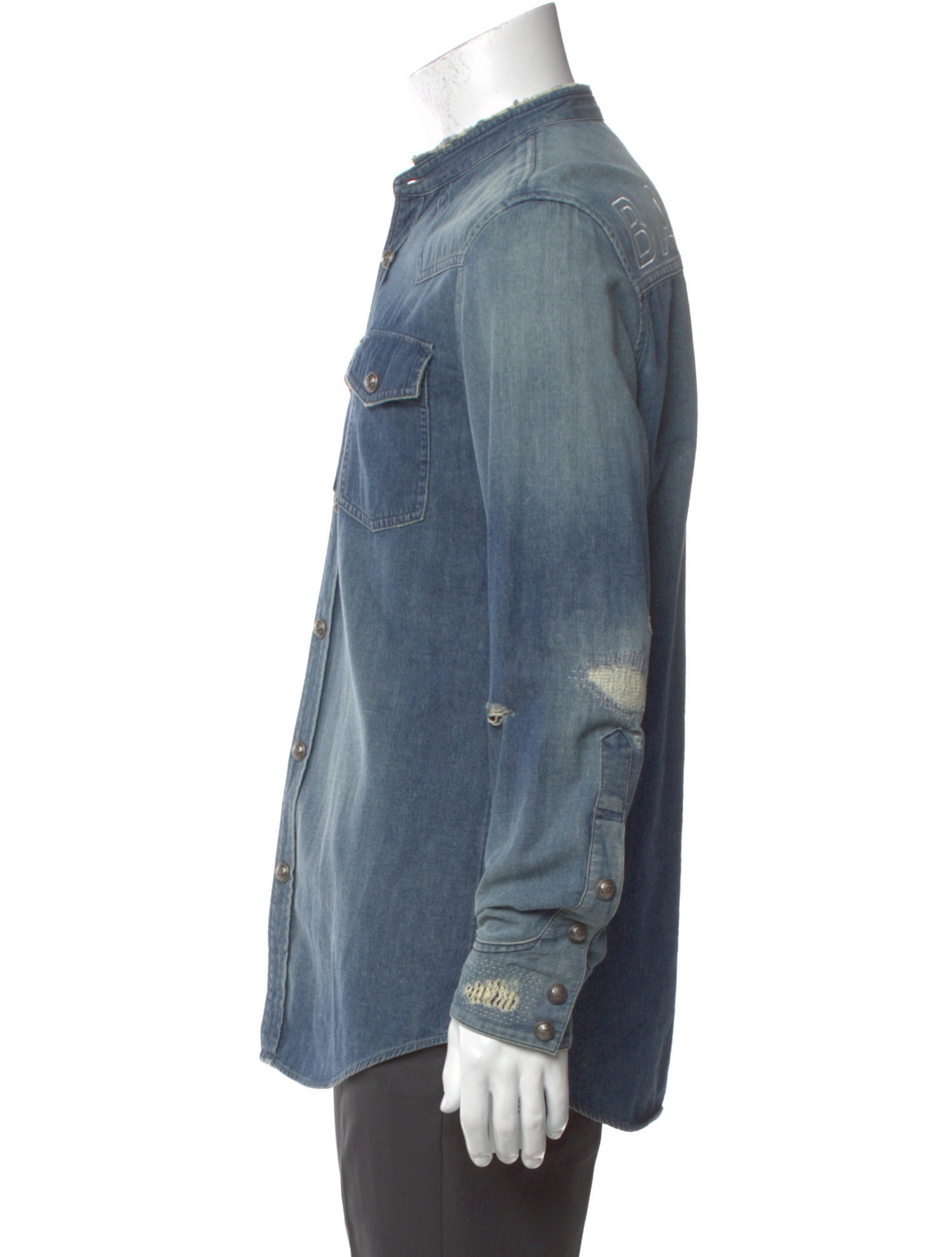 Balmain Long Sleeve Denim Shirt