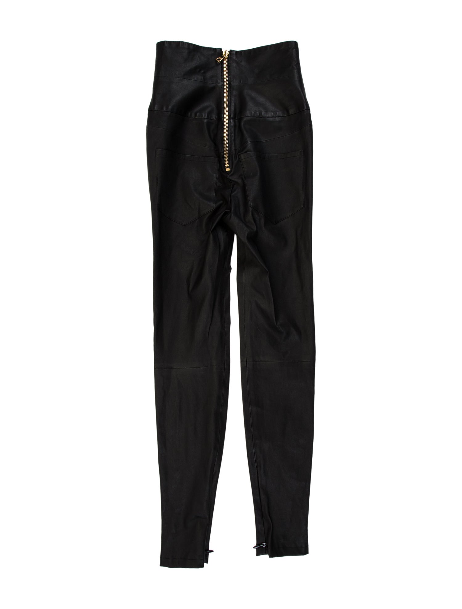 Balmain Lambskin Skinny Leg Pants