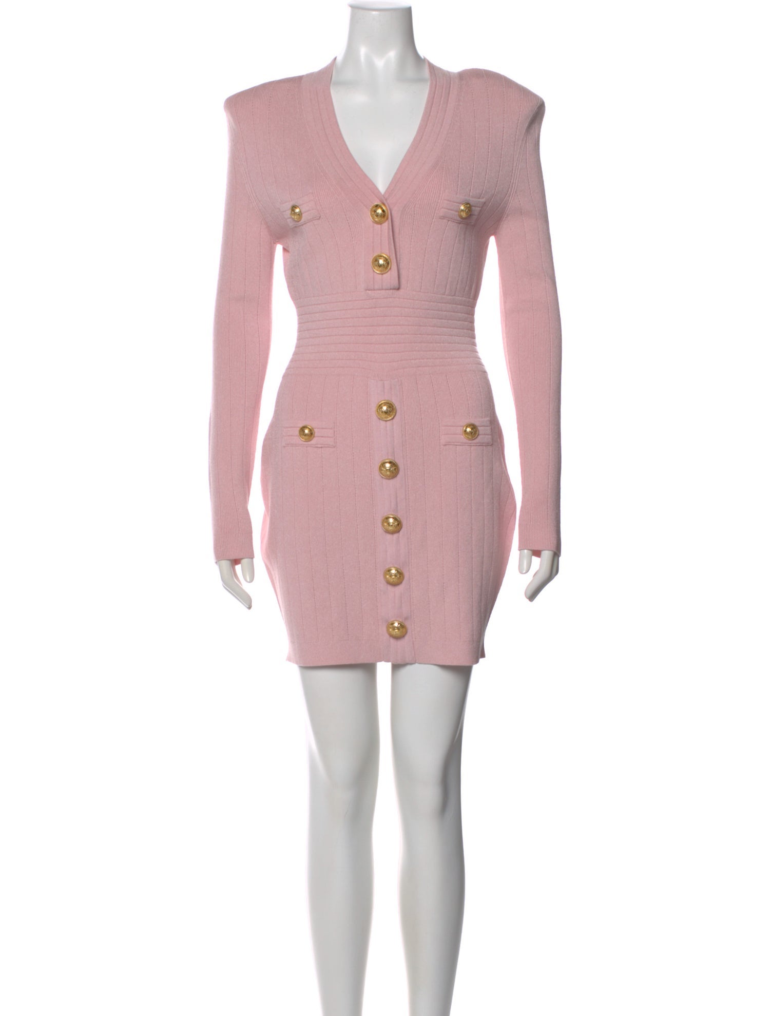Balmain V-Neck Mini Dress