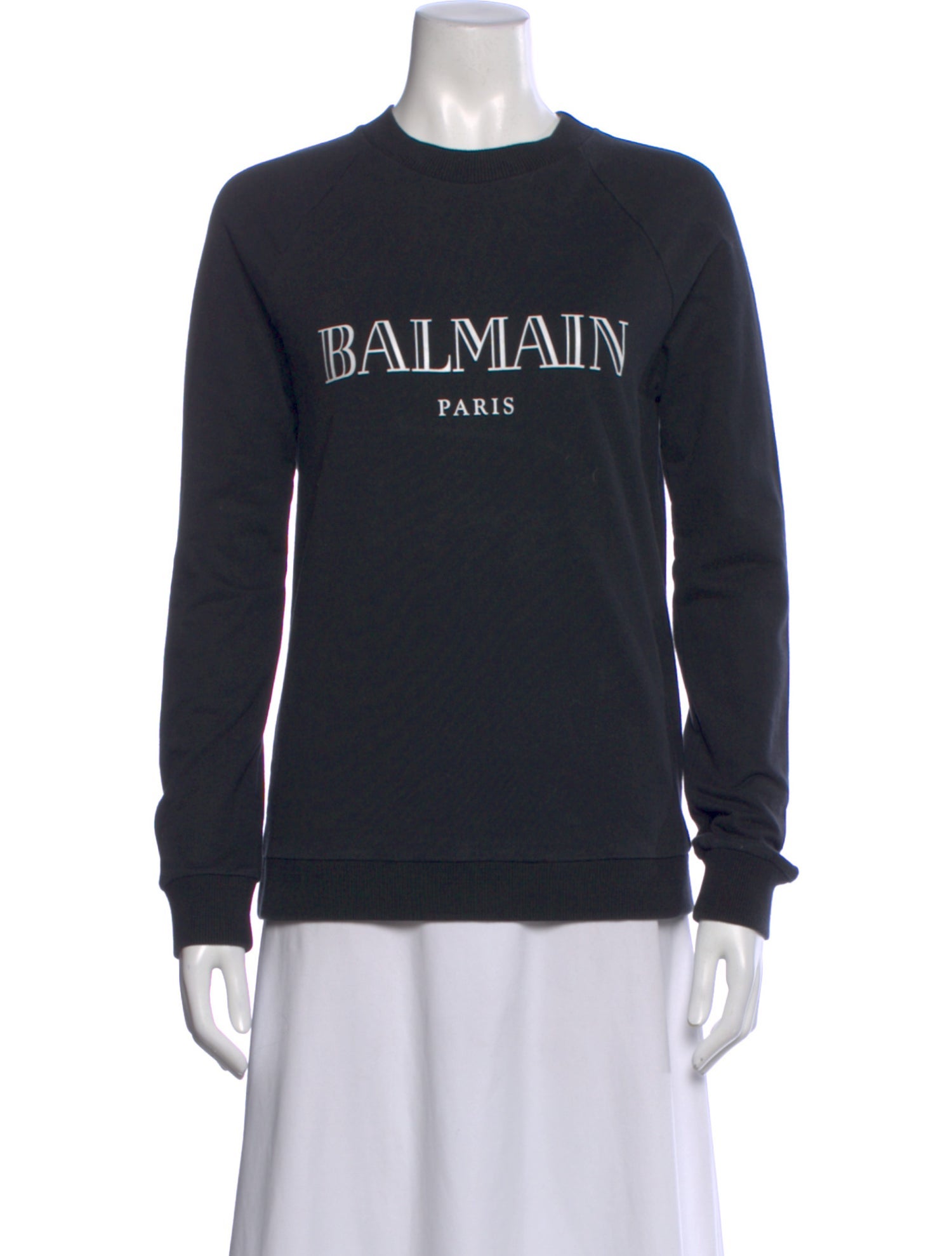 Balmain Graphic Print Crew Neck Sweatshirt