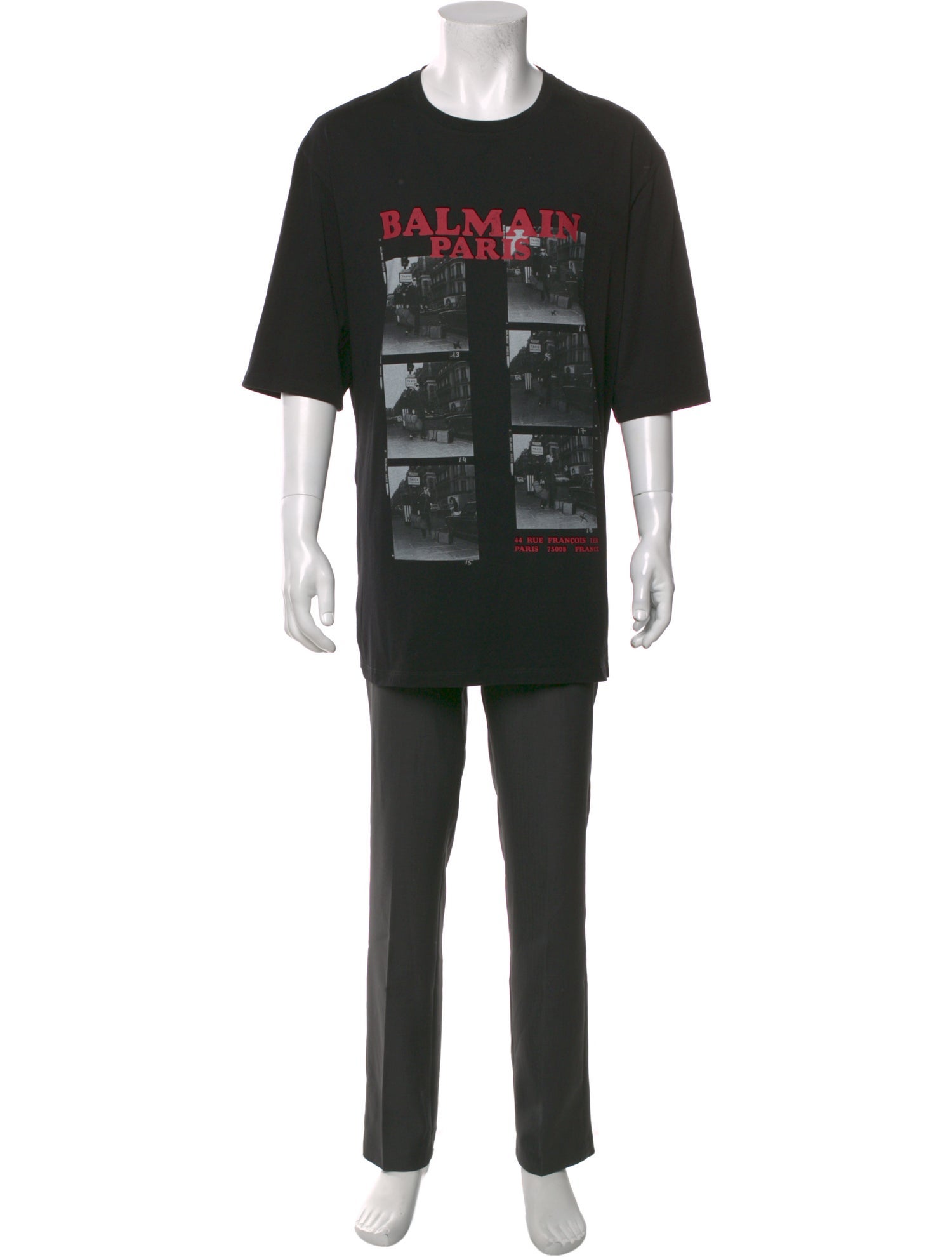 Balmain Graphic Print Crew Neck T-Shirt