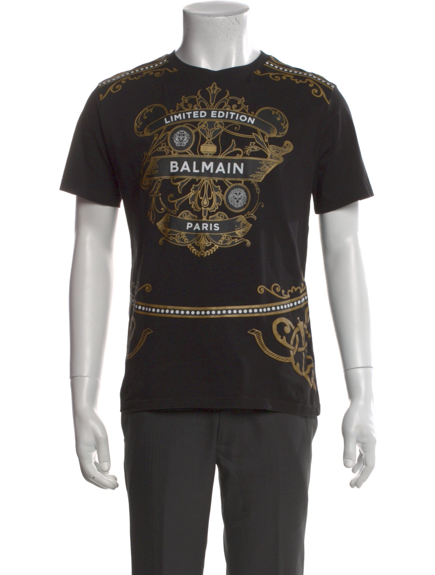 Balmain Graphic Print Crew Neck T-Shirt