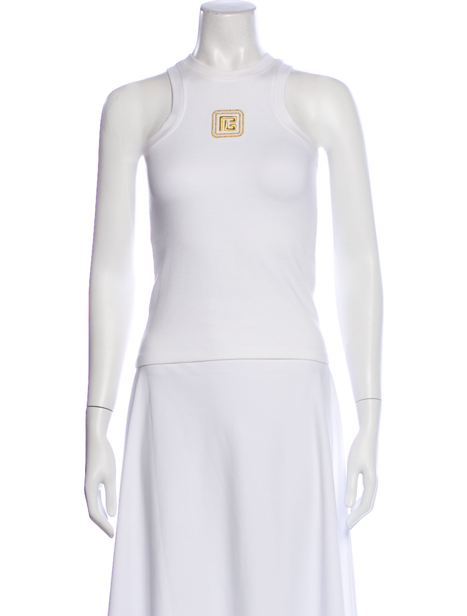 Balmain Crew Neck Sleeveless Top