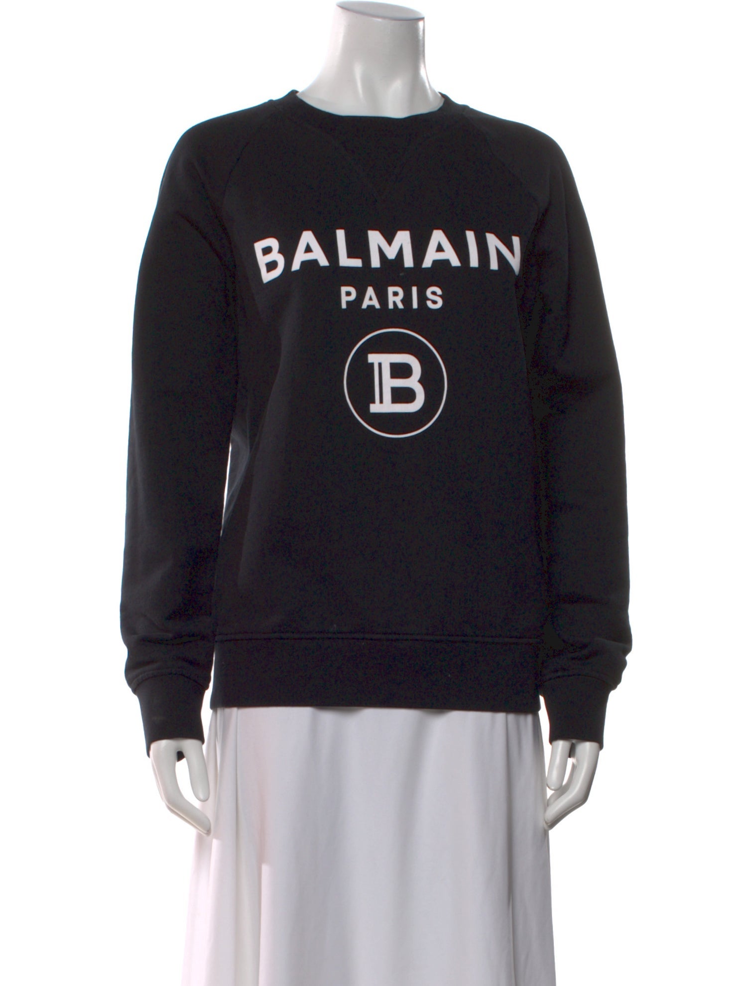 Balmain Graphic Print Crew Neck Sweatshirt