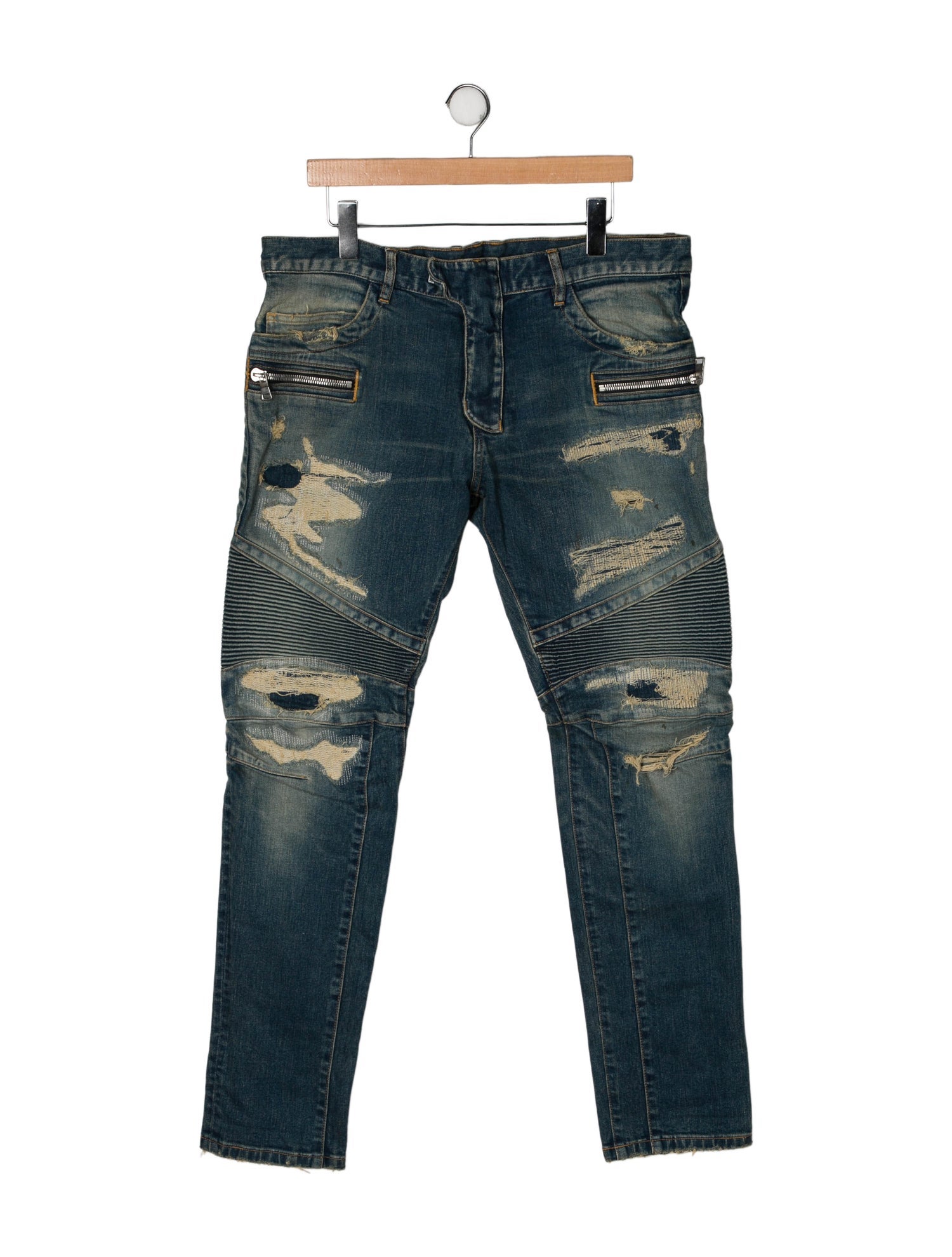 Balmain 2015 Moto Jeans