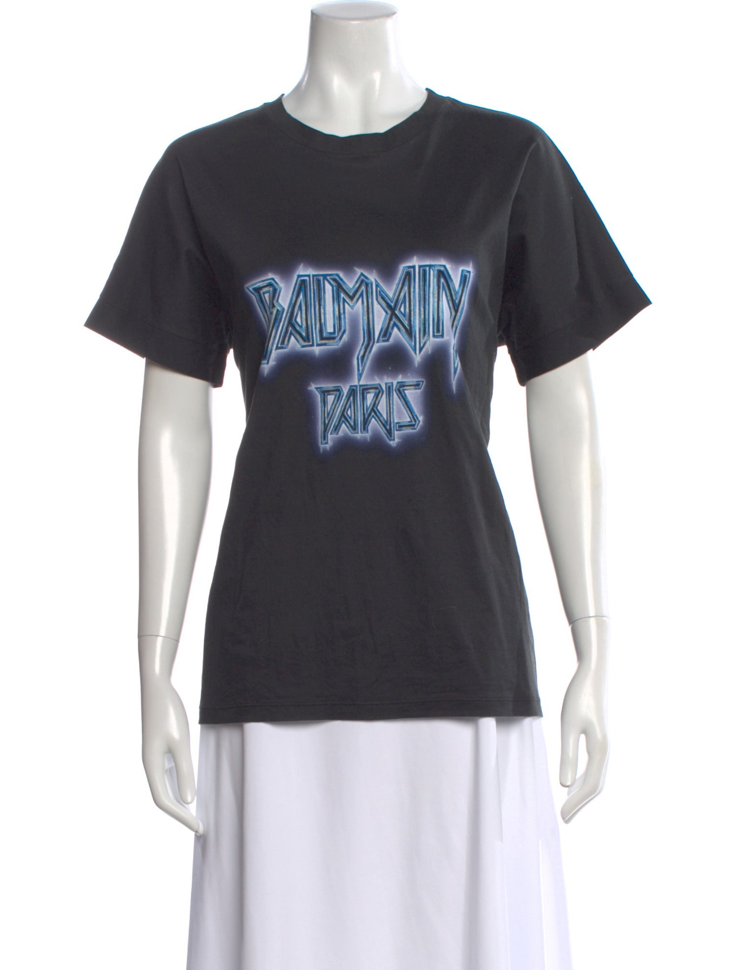 Balmain Graphic Print Crew Neck T-Shirt