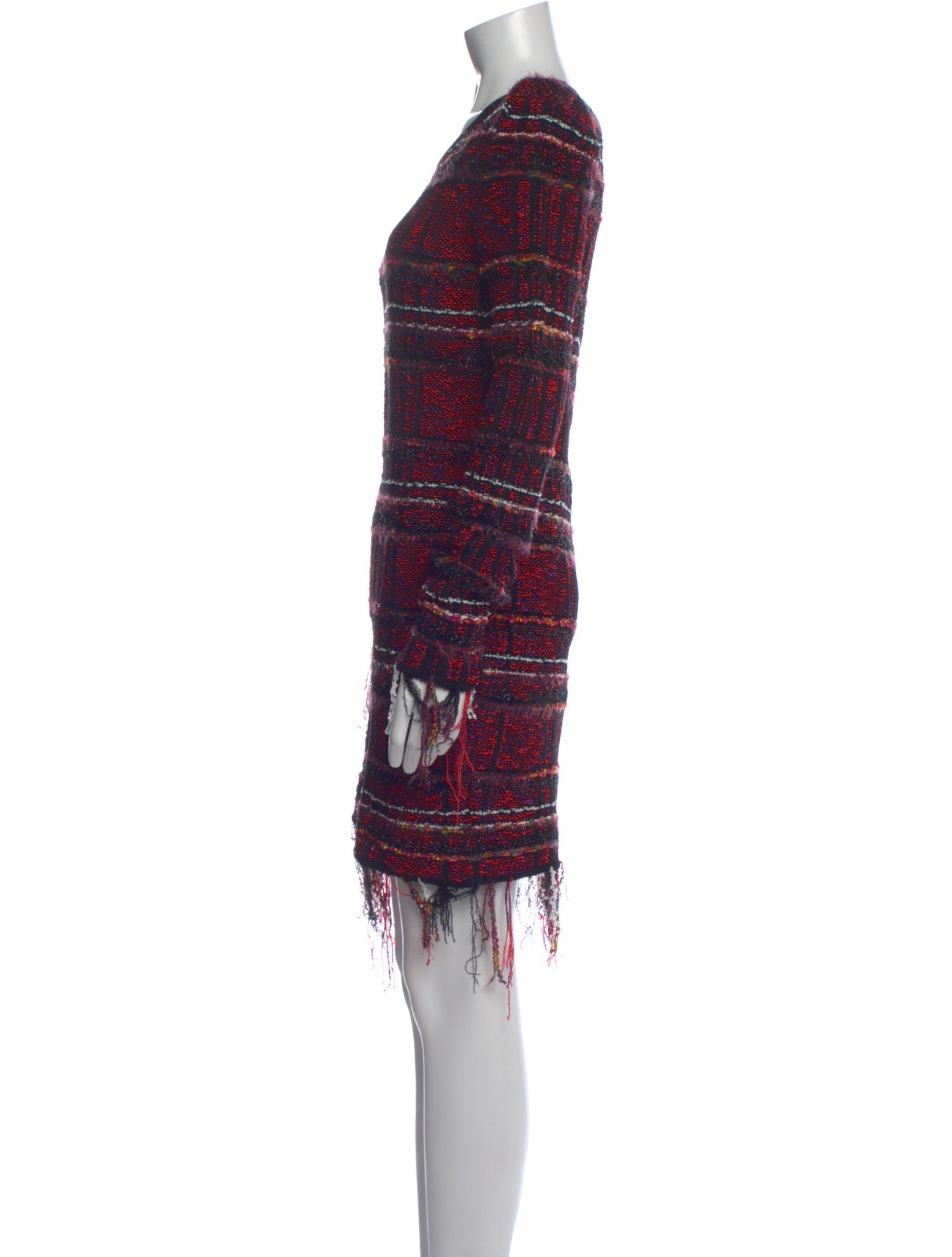 Balmain Tweed Pattern Knee-Length Dress