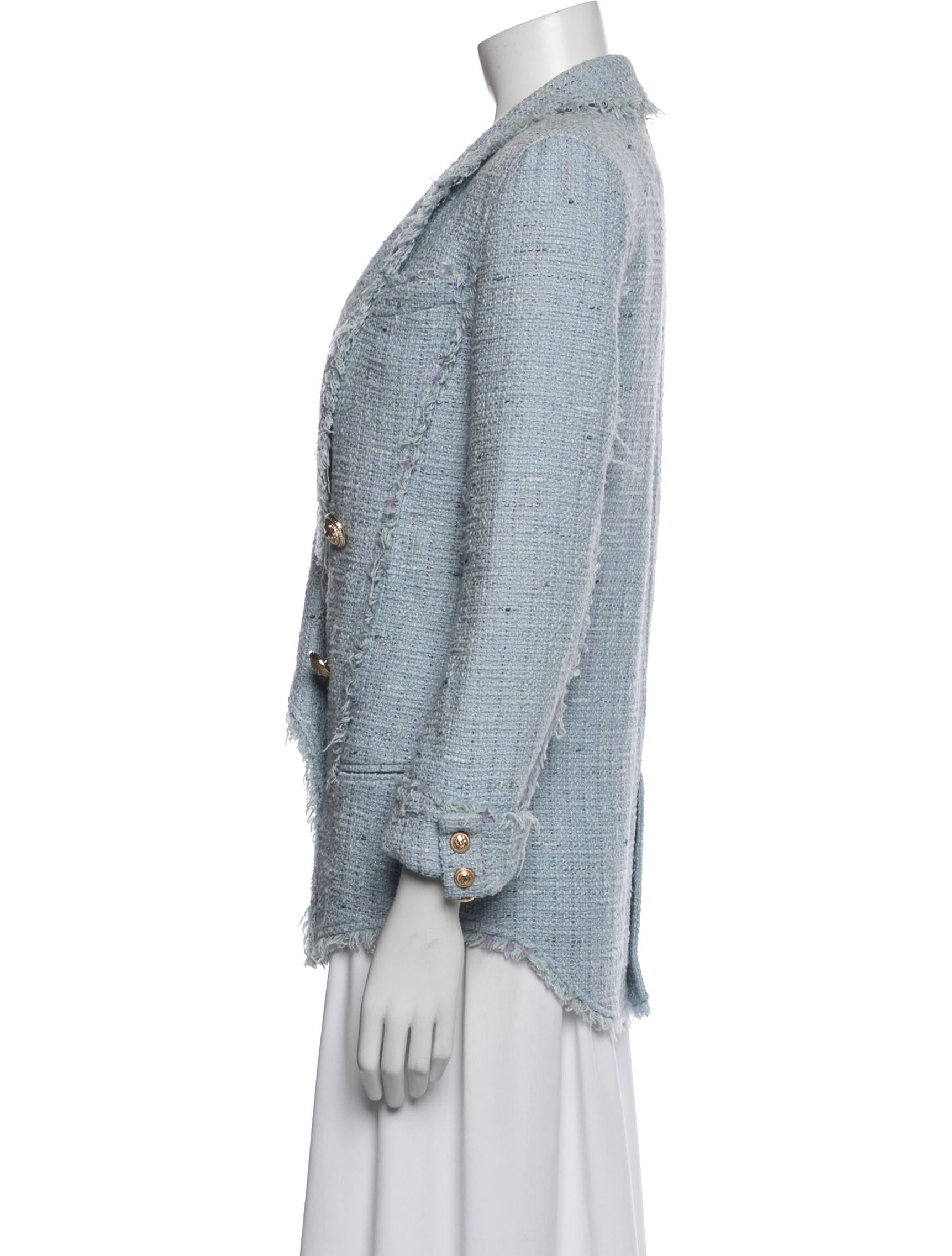 Balmain Tweed Pattern Blazer