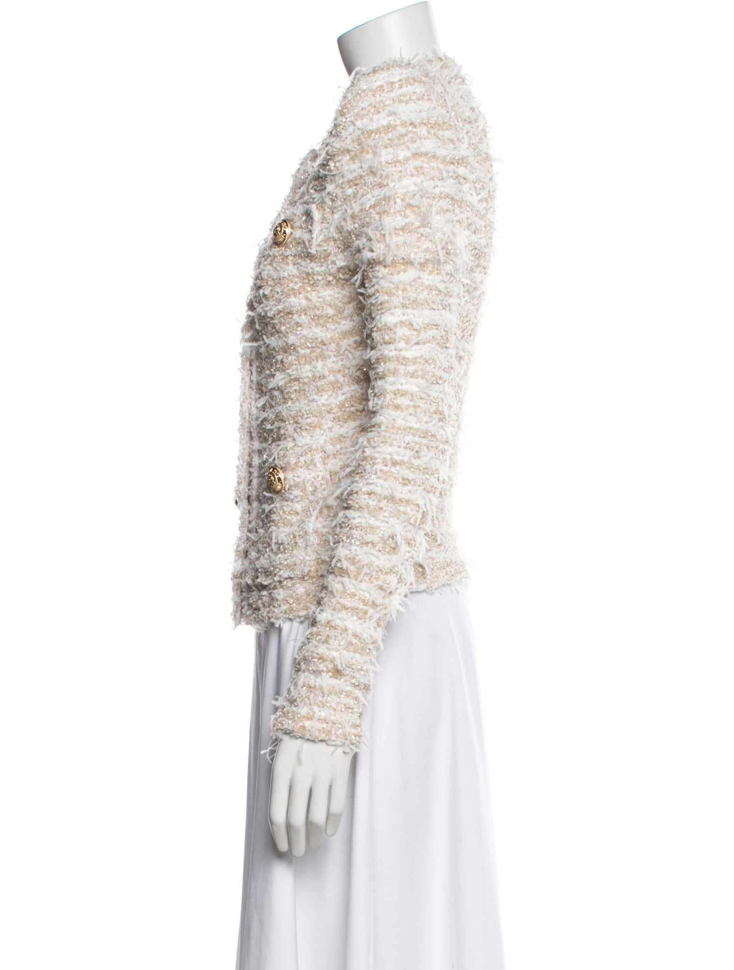 Balmain Tweed Pattern Evening Jacket
